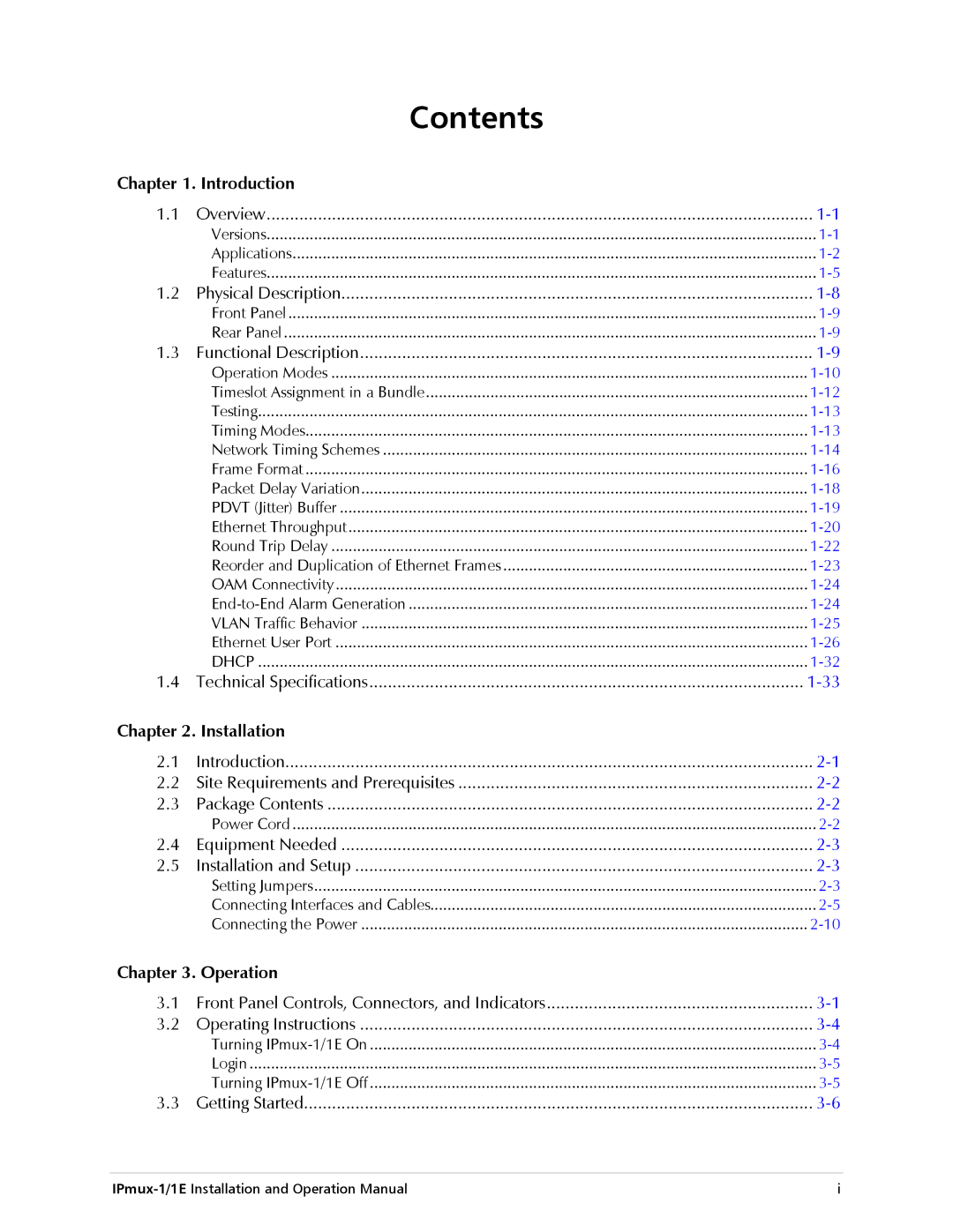 Cisco Systems IPMUX-1E operation manual Contents 