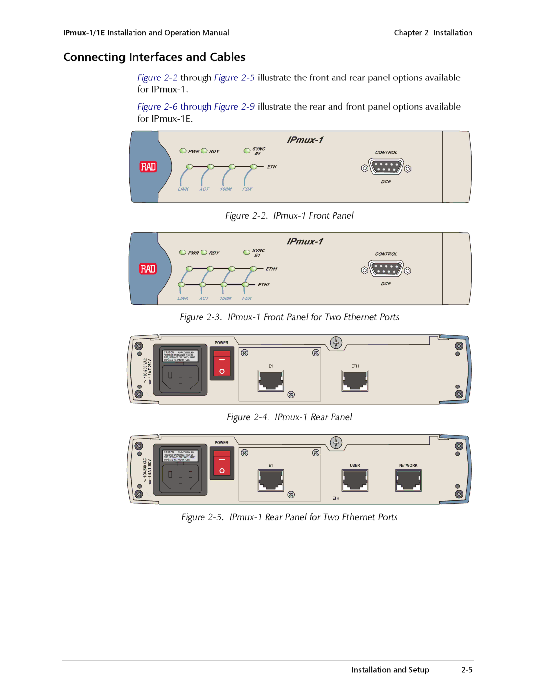 Cisco Systems IPMUX-1E operation manual Connecting Interfaces and Cables, IPmux-1 Front Panel for Two Ethernet Ports 