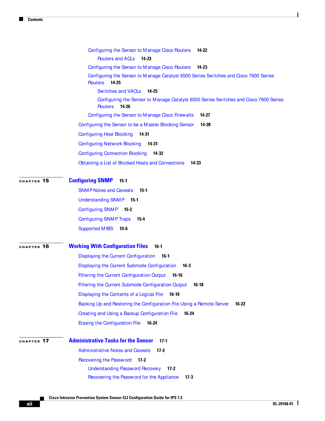 Cisco Systems IPS4510K9 manual Routers, Xii 