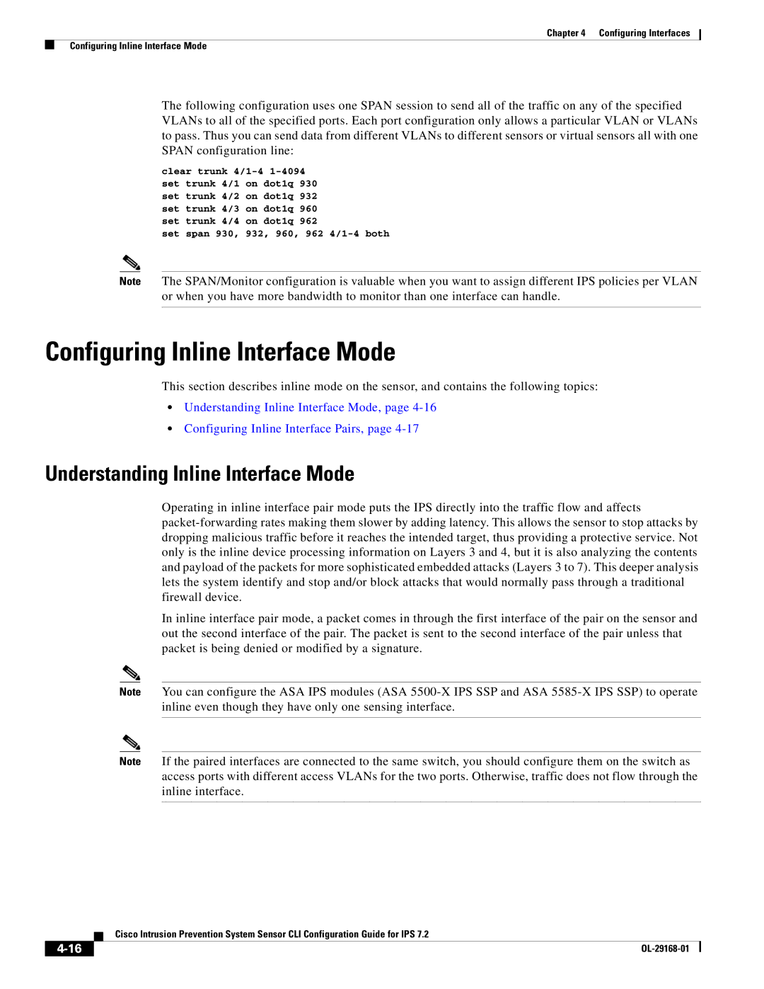 Cisco Systems IPS4510K9 manual Configuring Inline Interface Mode, Understanding Inline Interface Mode 