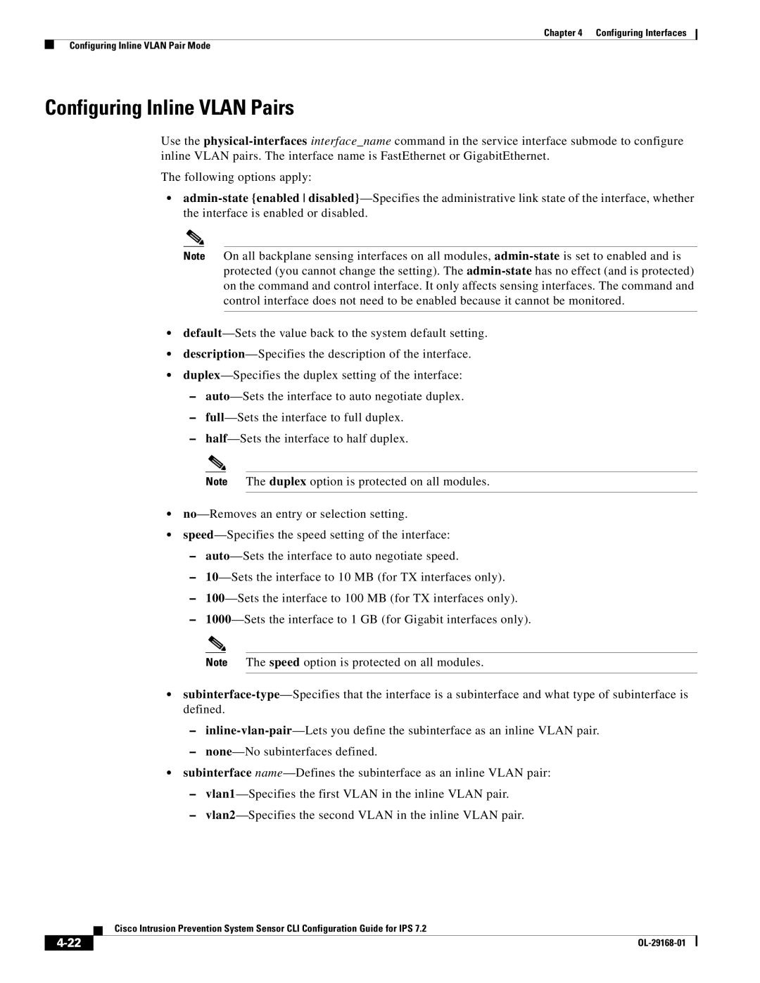 Cisco Systems IPS4510K9 manual Configuring Inline Vlan Pairs 