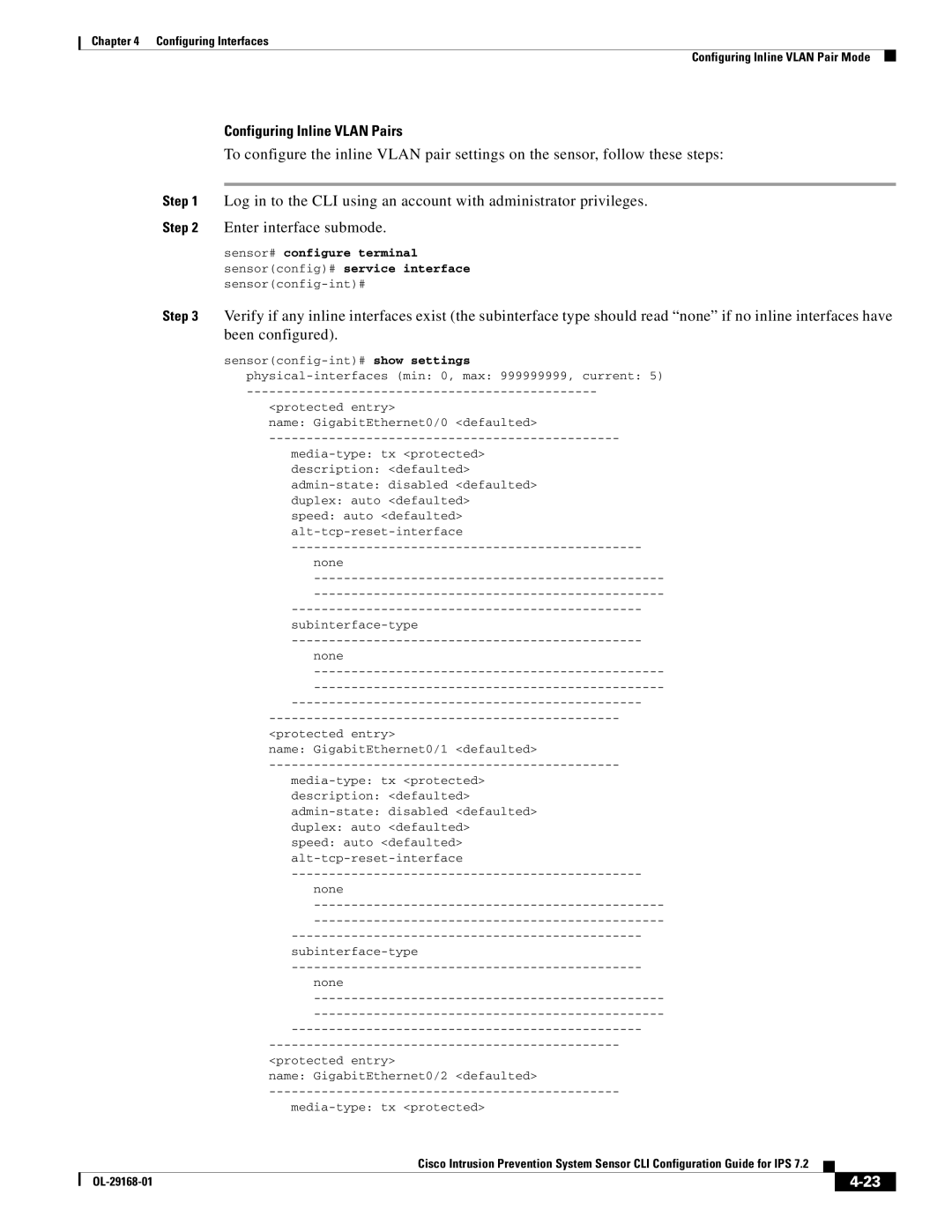 Cisco Systems IPS4510K9 manual Configuring Inline Vlan Pairs, Been configured 