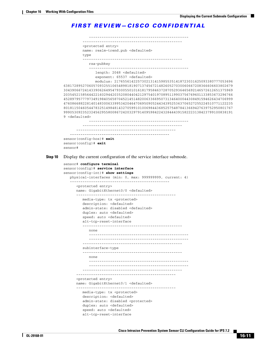 Cisco Systems IPS4510K9 manual 16-11 