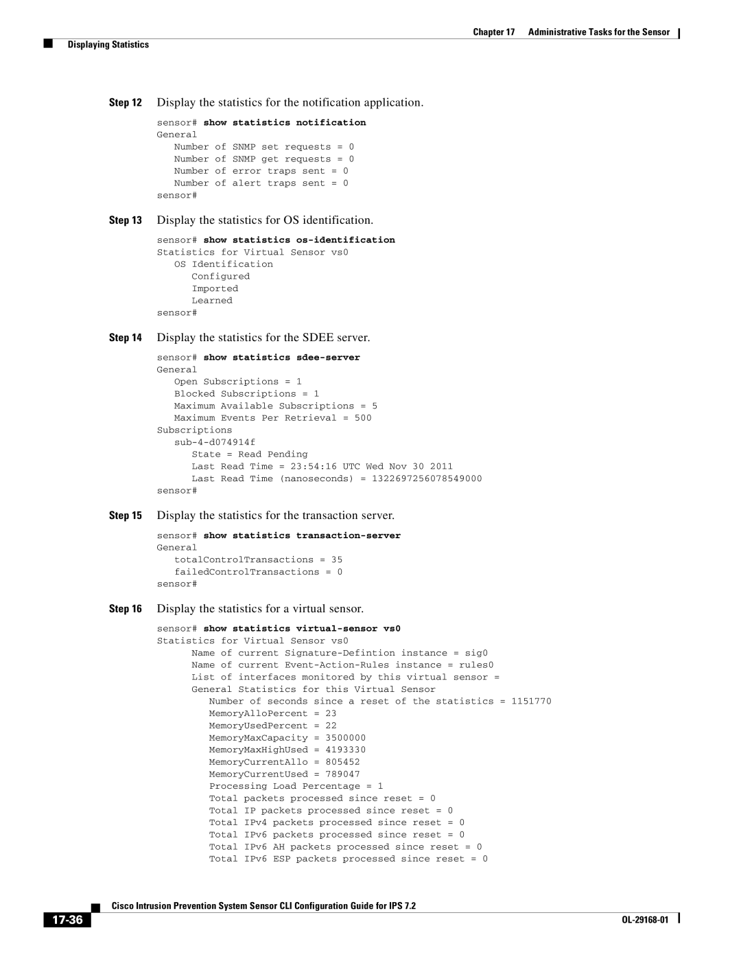 Cisco Systems IPS4510K9 manual 17-36 