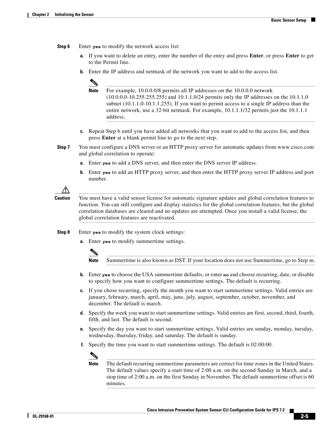 Cisco Systems IPS4510K9 manual Initializing the Sensor Basic Sensor Setup 