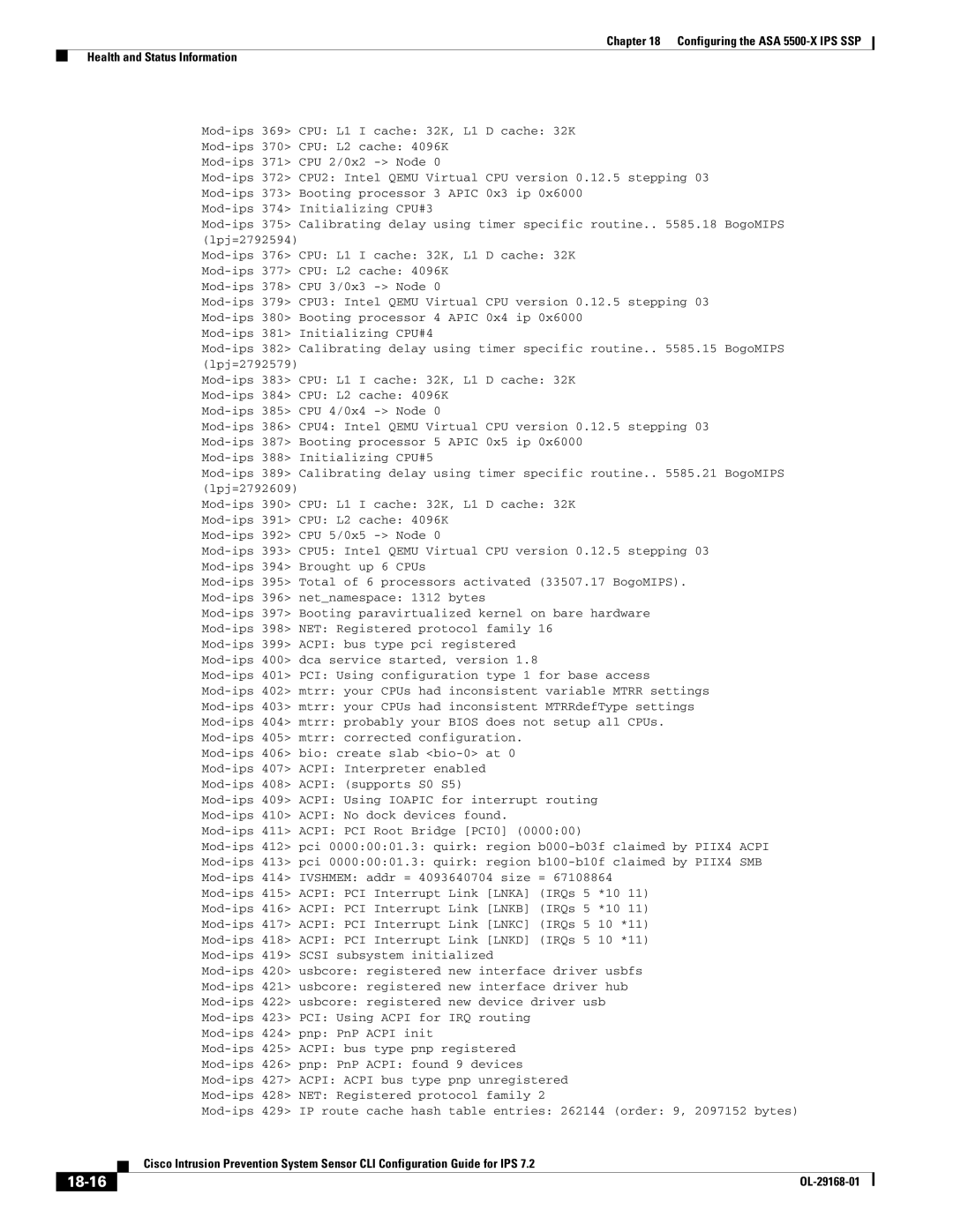 Cisco Systems IPS4510K9 manual 18-16 