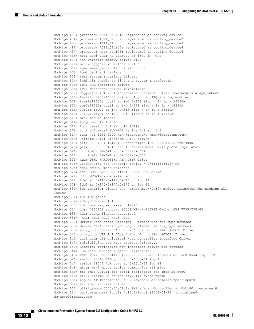 Cisco Systems IPS4510K9 manual 18-18 