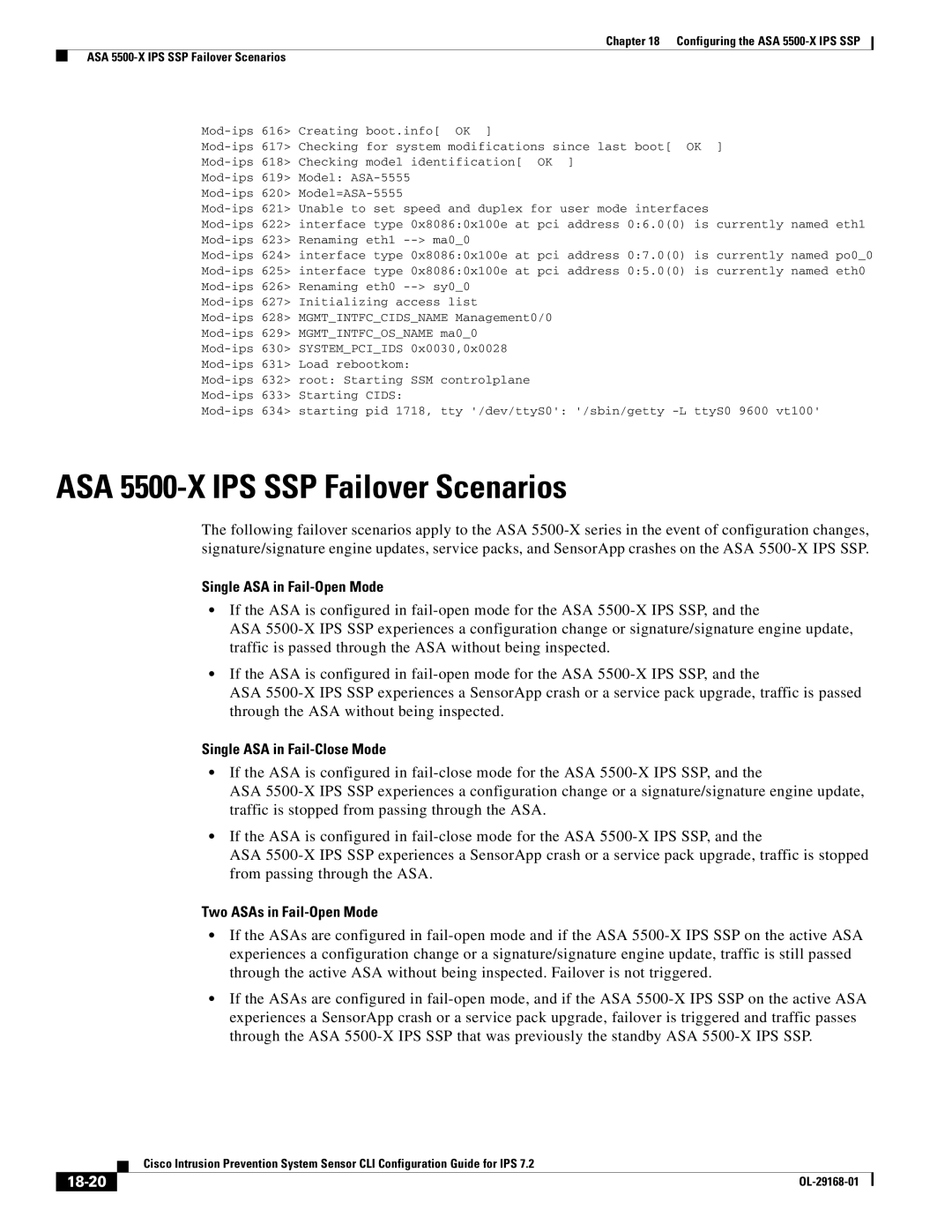 Cisco Systems IPS4510K9 ASA 5500-X IPS SSP Failover Scenarios, Single ASA in Fail-Open Mode, Single ASA in Fail-Close Mode 