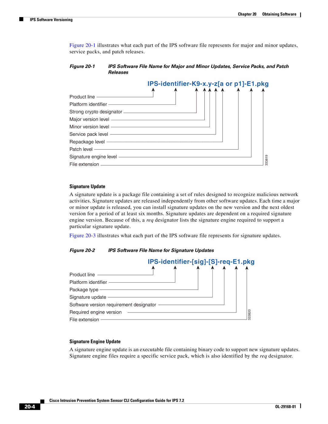 Cisco Systems IPS4510K9 manual Signature Update, Signature Engine Update, 20-4 