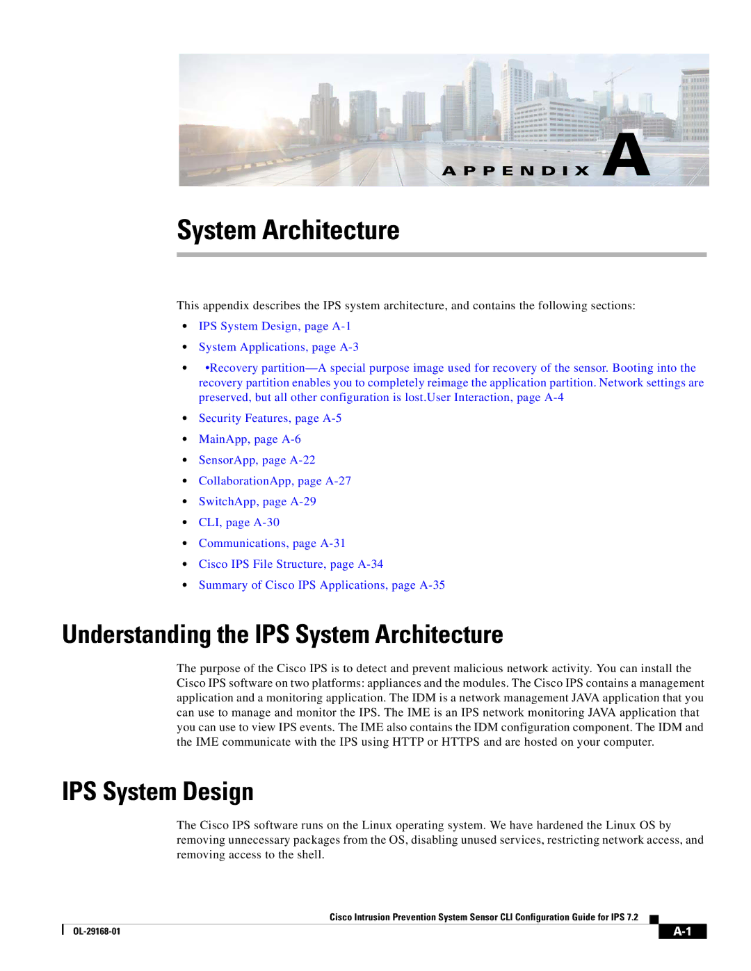 Cisco Systems IPS4510K9 manual Understanding the IPS System Architecture, IPS System Design 