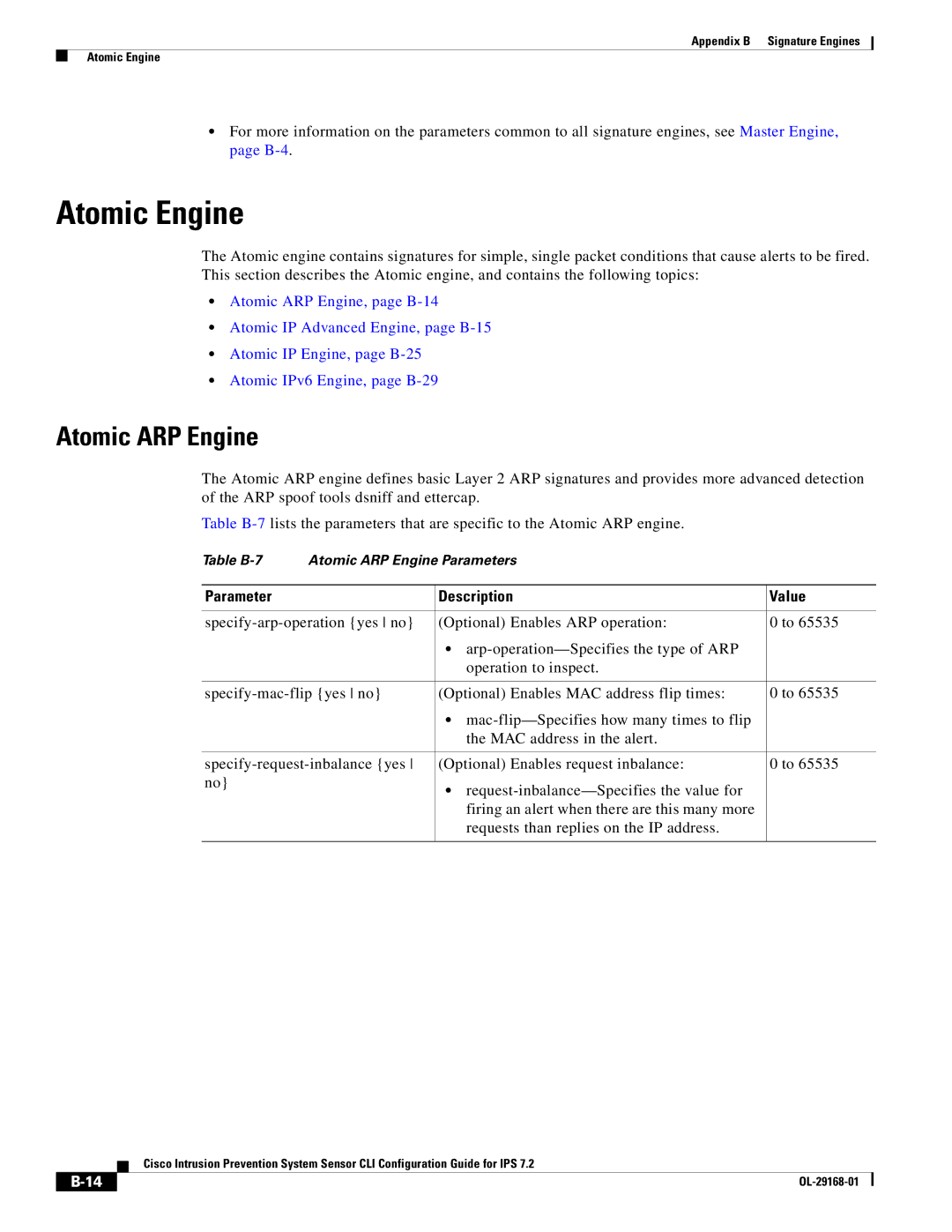 Cisco Systems IPS4510K9 manual Atomic Engine, Atomic ARP Engine 