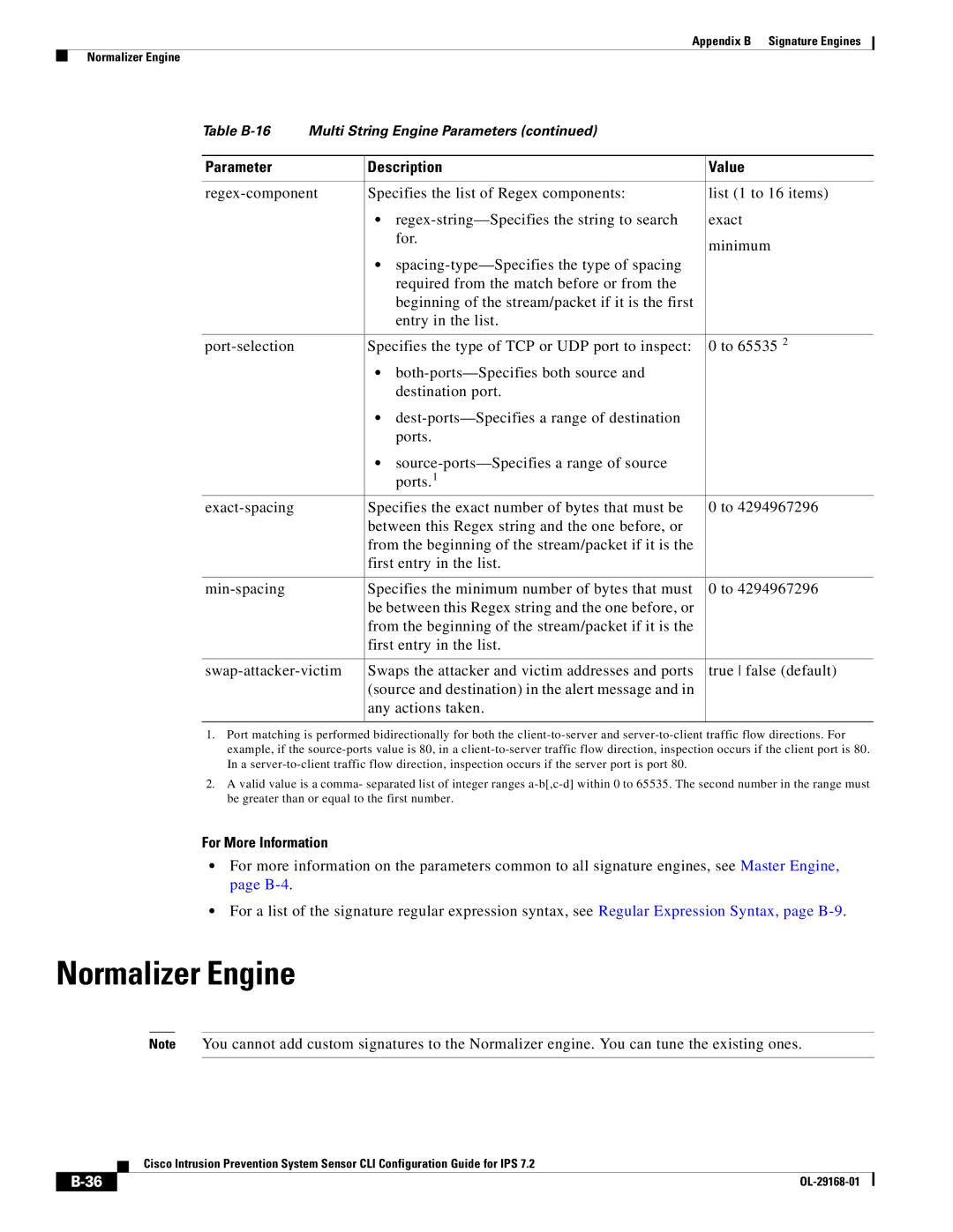 Cisco Systems IPS4510K9 manual Normalizer Engine 