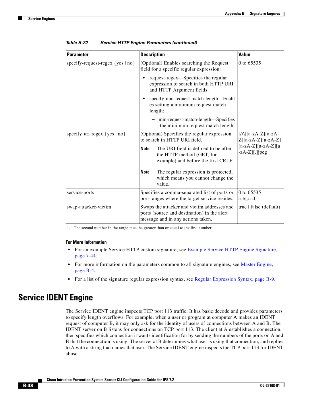 Cisco Systems IPS4510K9 manual Service Ident Engine 