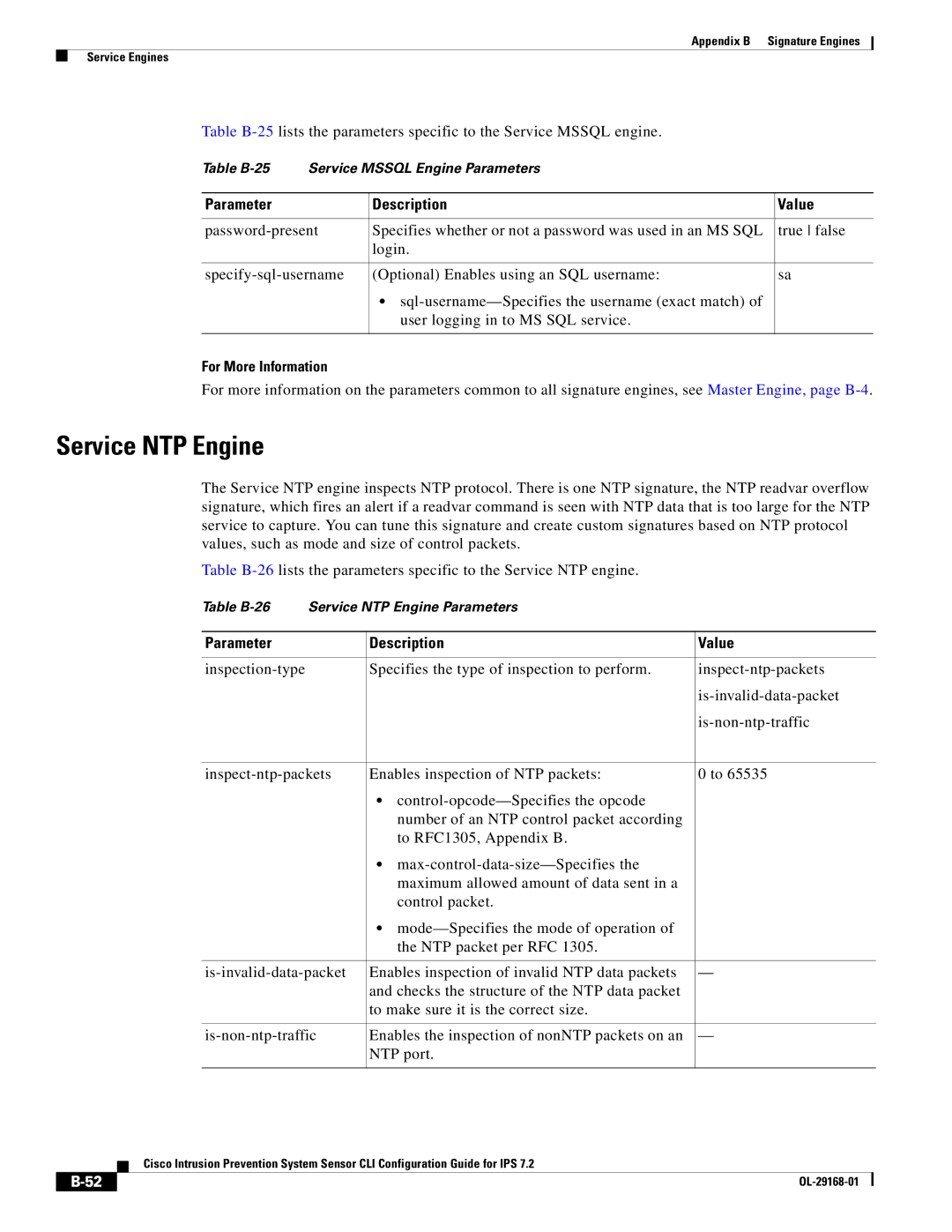 Cisco Systems IPS4510K9 manual Service NTP Engine 