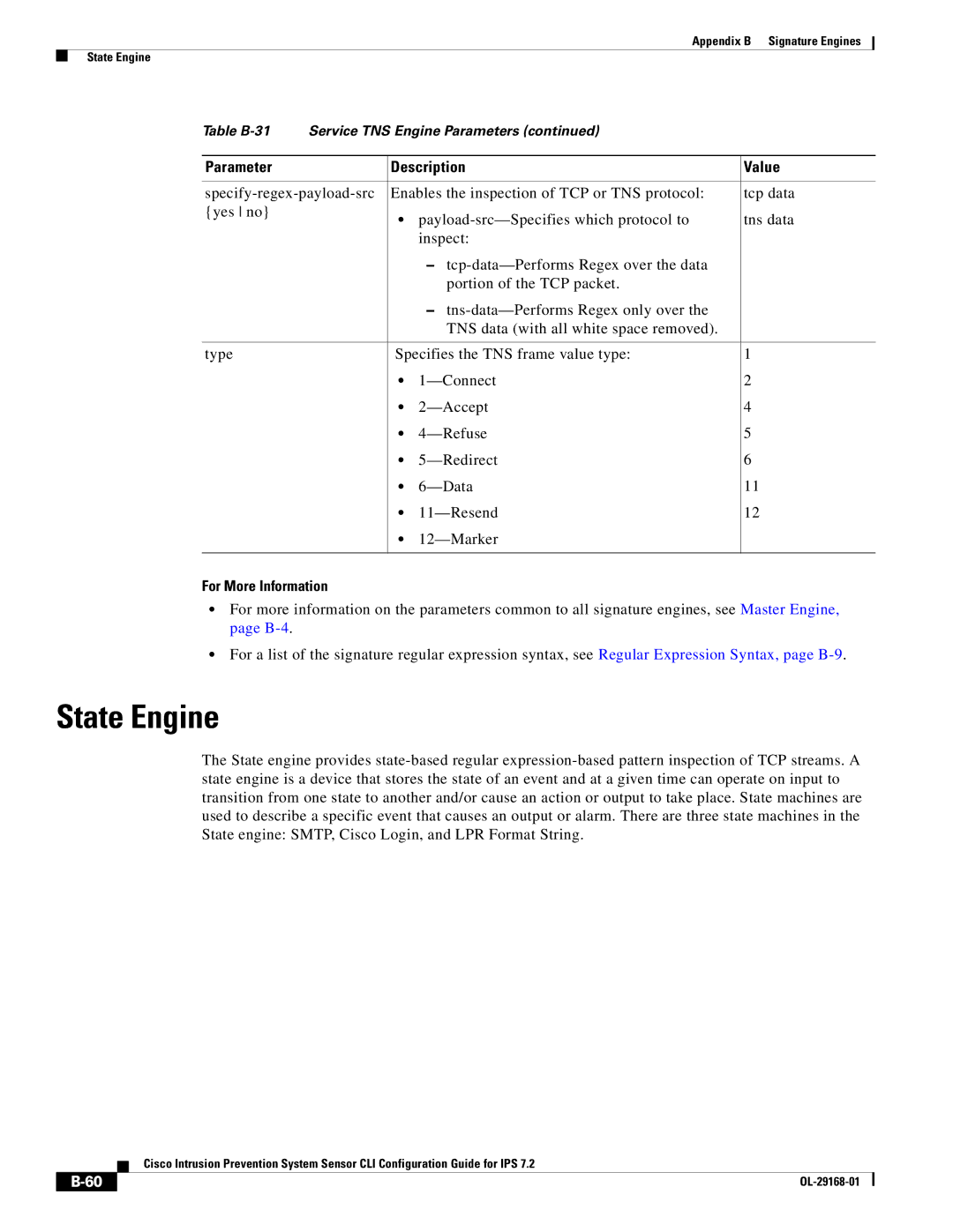 Cisco Systems IPS4510K9 manual State Engine 