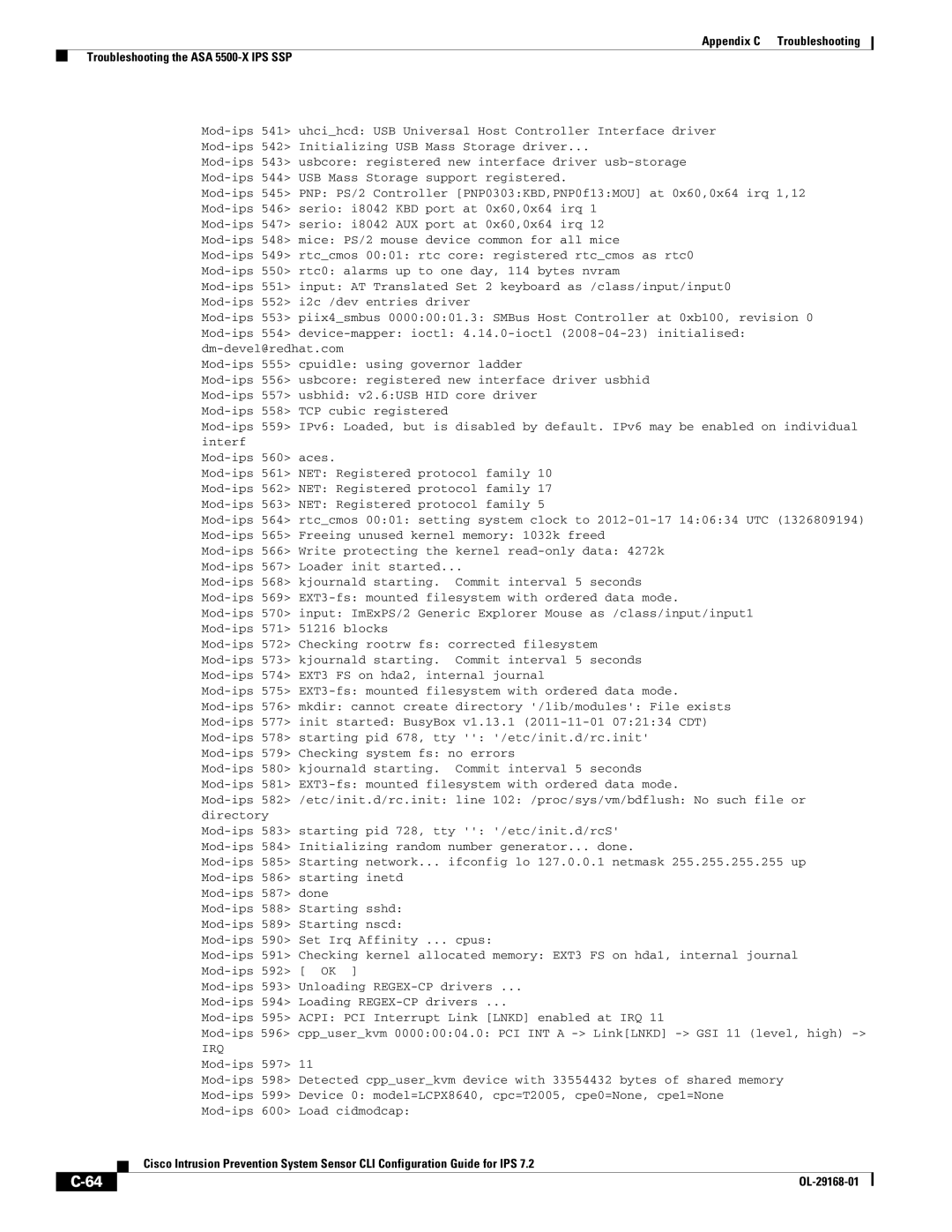 Cisco Systems IPS4510K9 manual Irq 