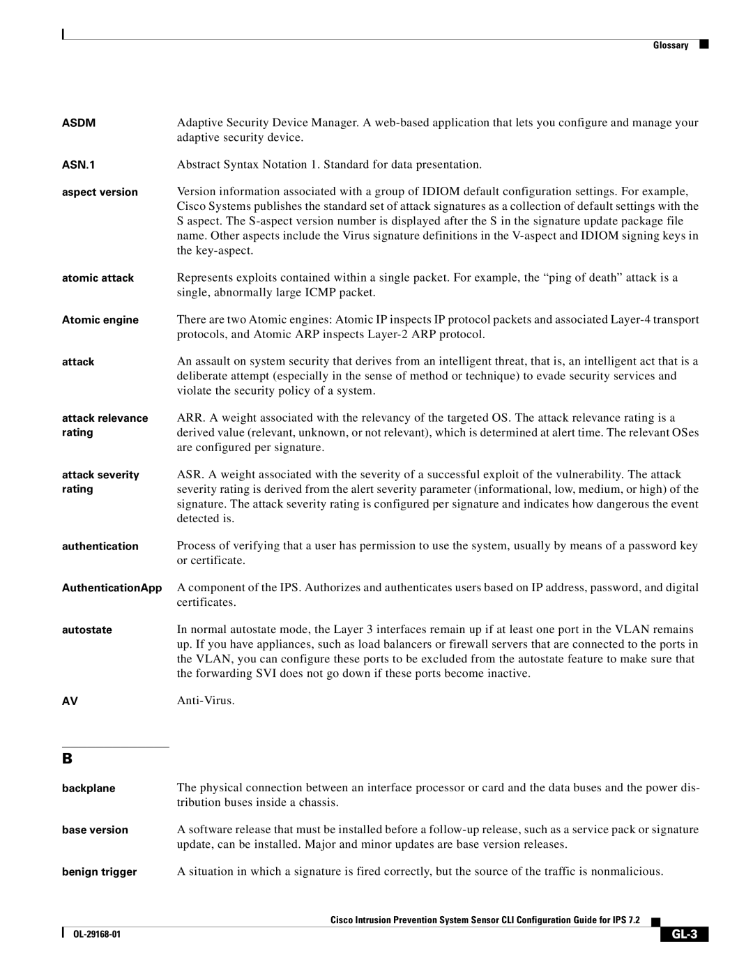 Cisco Systems IPS4510K9 manual GL-3 