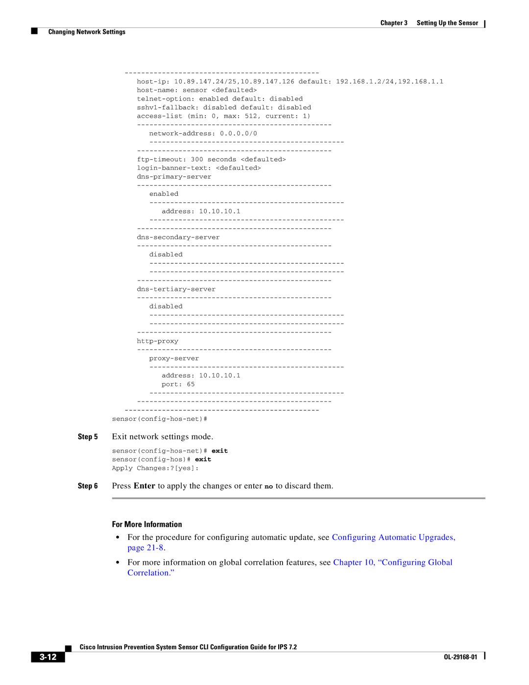 Cisco Systems IPS4510K9 manual Login-banner-text defaulted dns-primary-server 