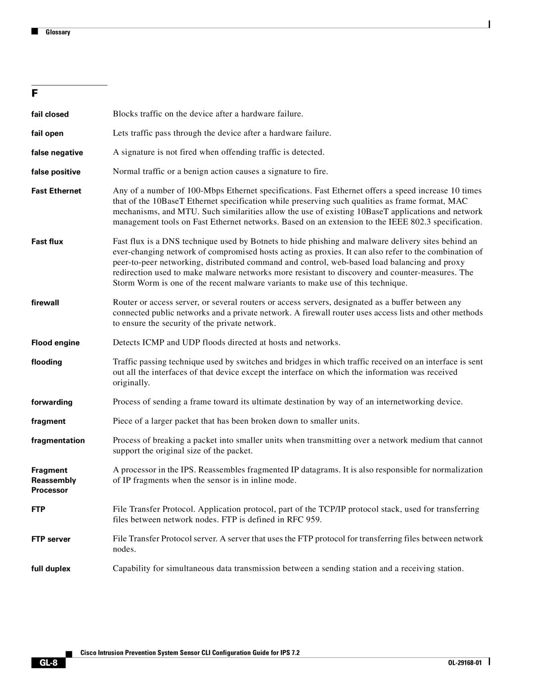 Cisco Systems IPS4510K9 manual GL-8 