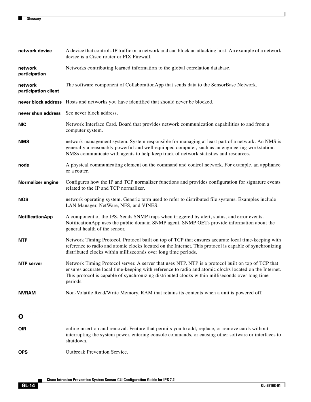 Cisco Systems IPS4510K9 manual GL-14 