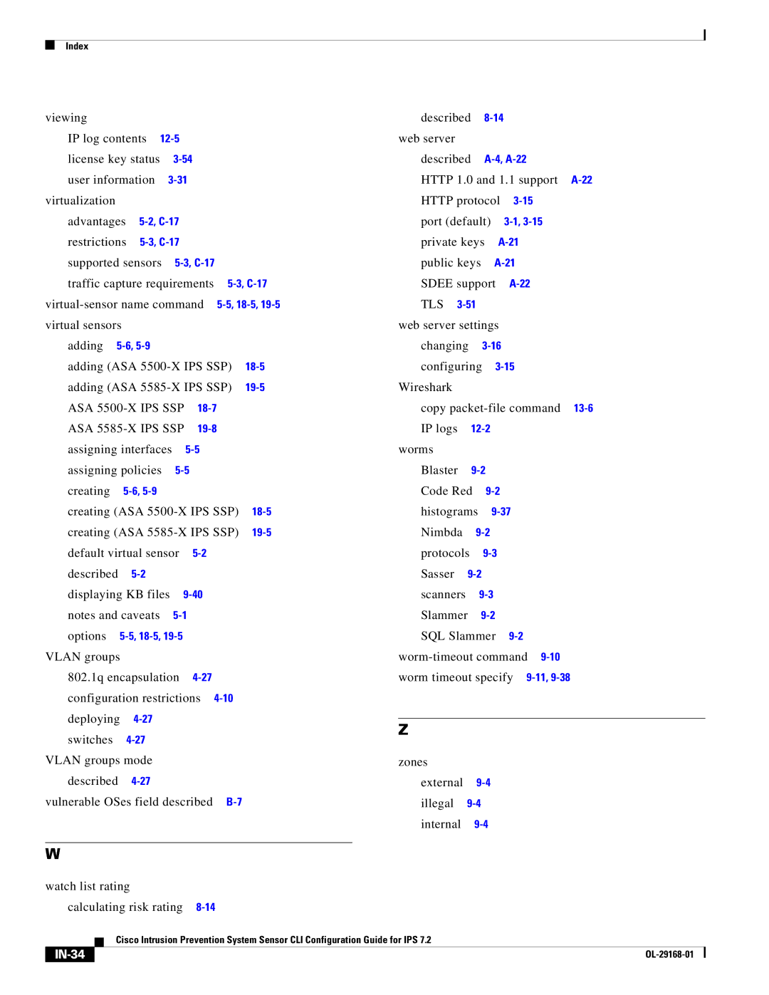 Cisco Systems IPS4510K9 manual IN-34 