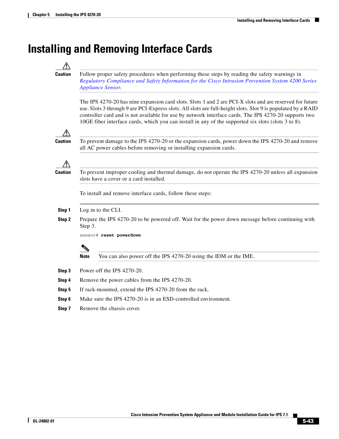 Cisco Systems IPS4520K9 manual Step 