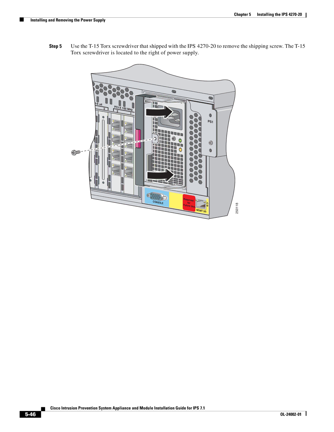 Cisco Systems IPS4520K9 manual PS1 