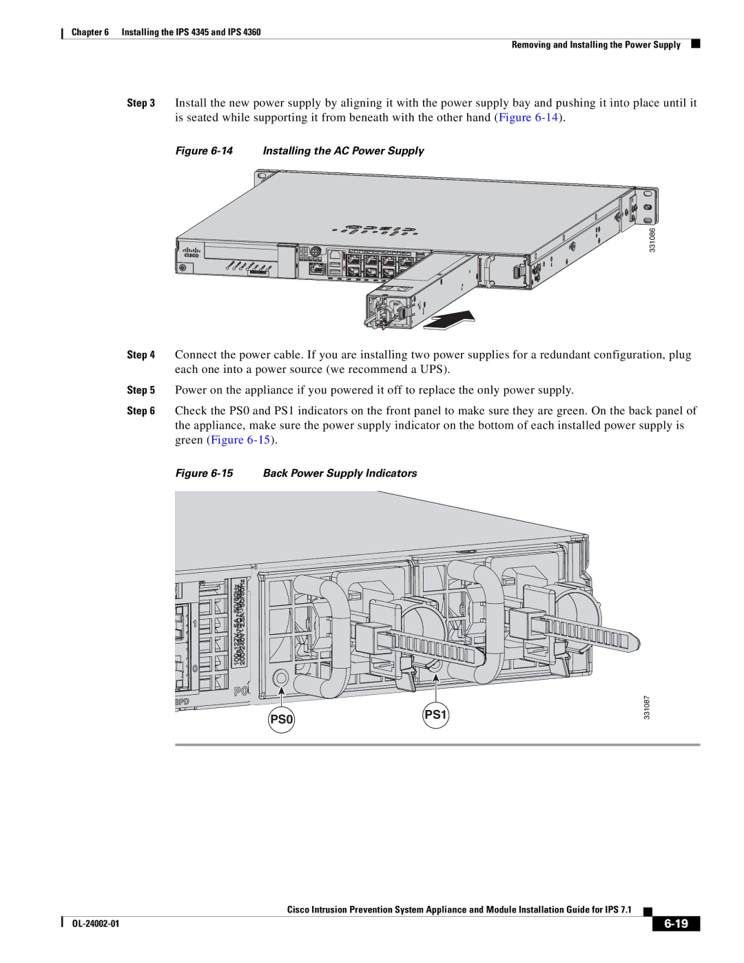 Cisco Systems IPS4520K9 manual PS0PS1 