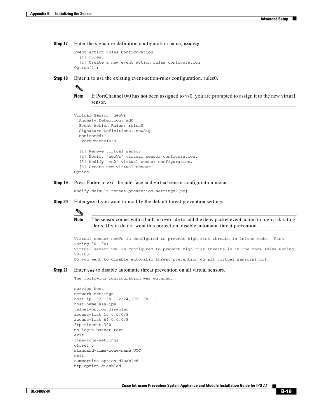 Cisco Systems IPS4520K9 manual Host-name asa-ips 