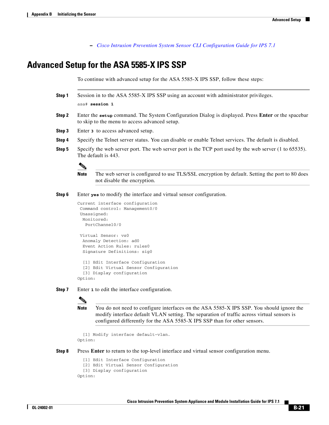 Cisco Systems IPS4520K9 manual Advanced Setup for the ASA 5585-X IPS SSP, Asa# session 