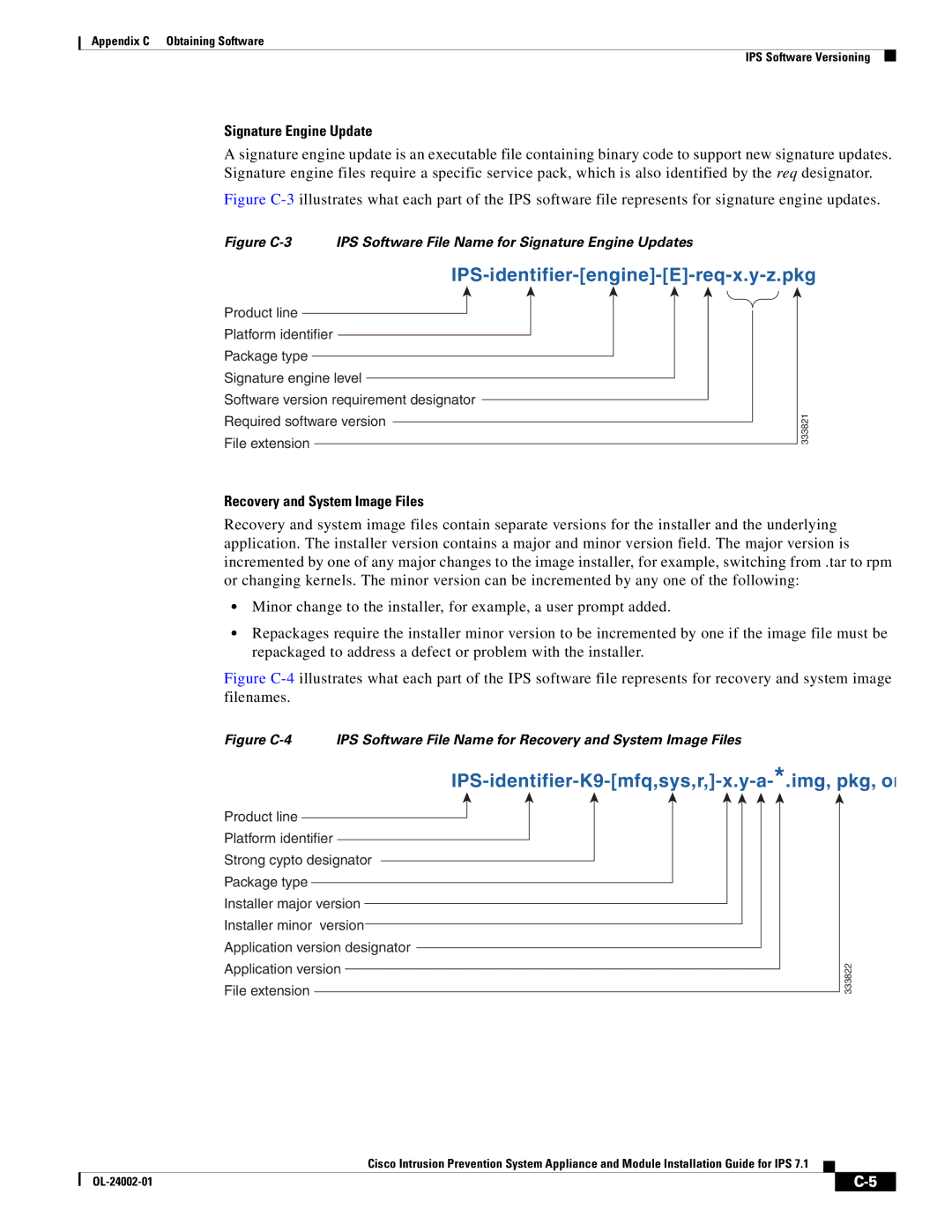 Cisco Systems IPS4520K9 manual Signature Engine Update, Recovery and System Image Files 