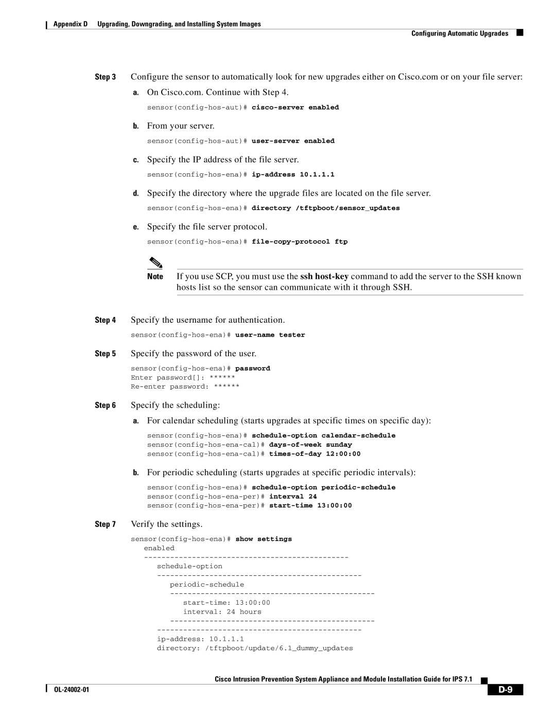 Cisco Systems IPS4520K9 On Cisco.com. Continue with Step, From your server, Specify the IP address of the file server 