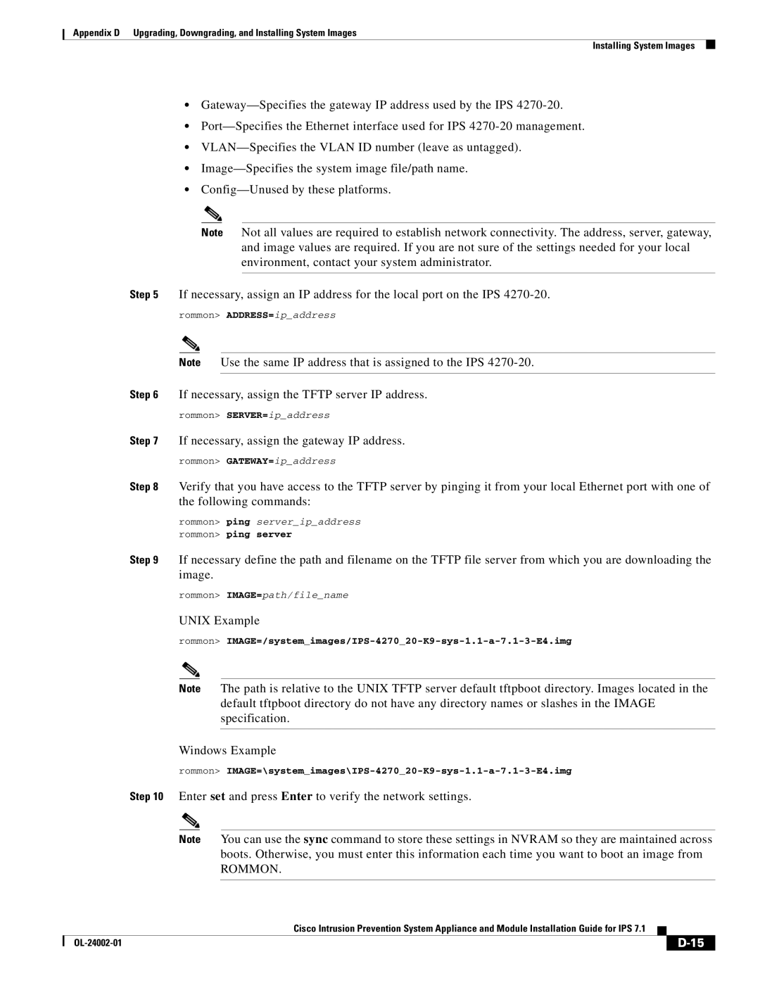 Cisco Systems IPS4520K9 manual Rommon 