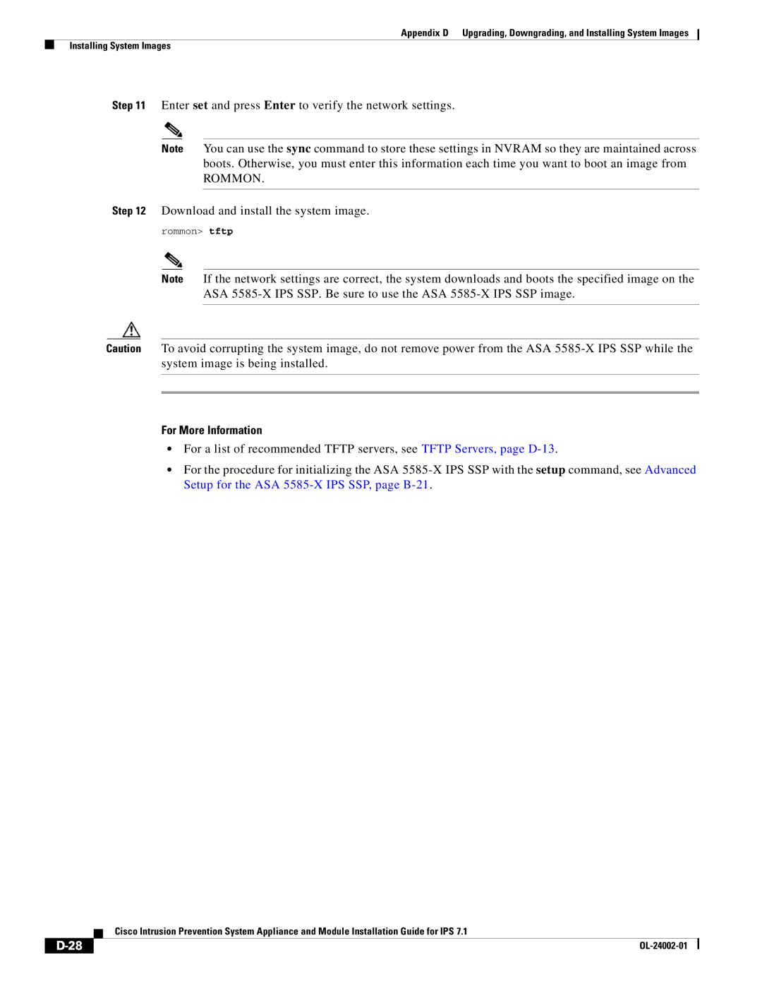 Cisco Systems IPS4520K9 manual For More Information 