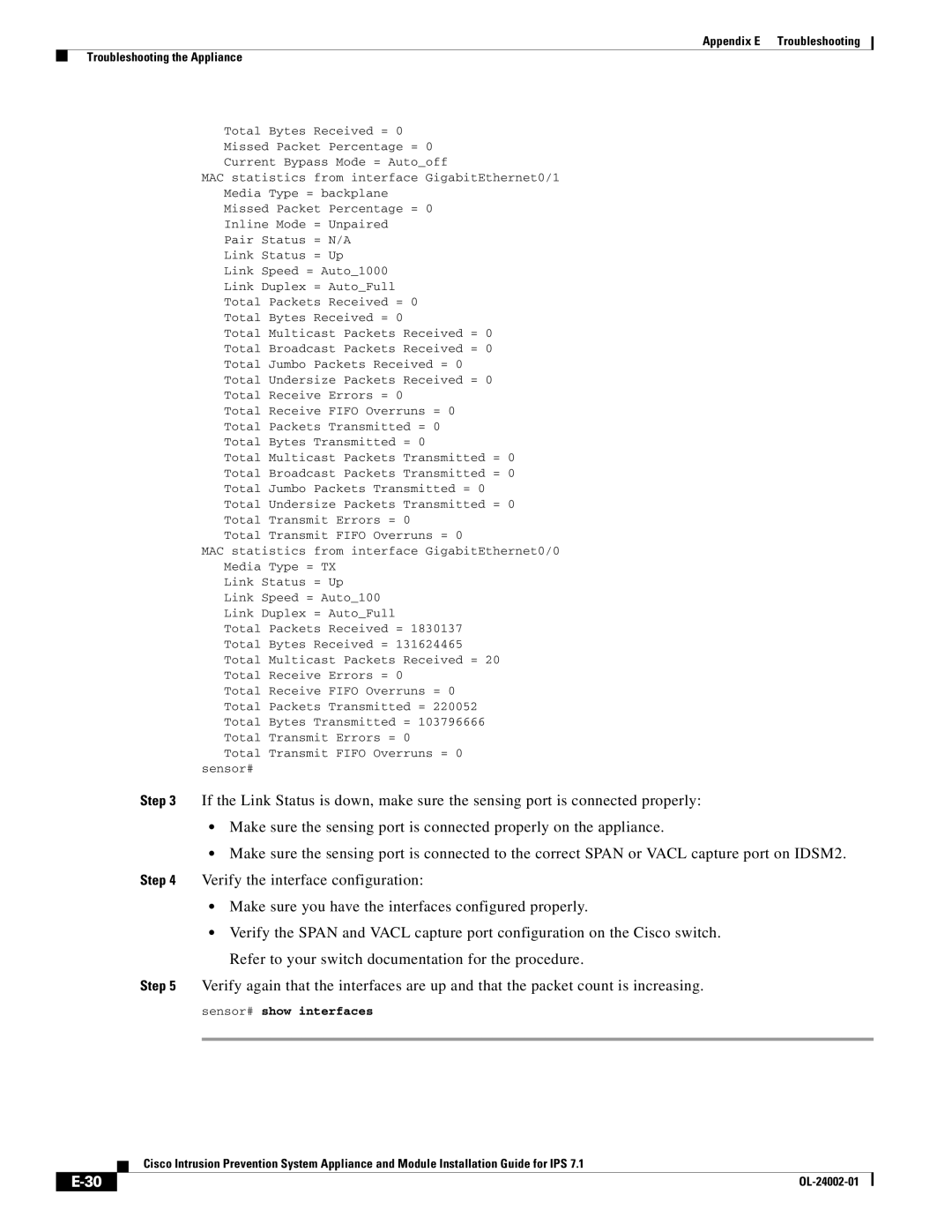 Cisco Systems IPS4520K9 manual OL-24002-01 