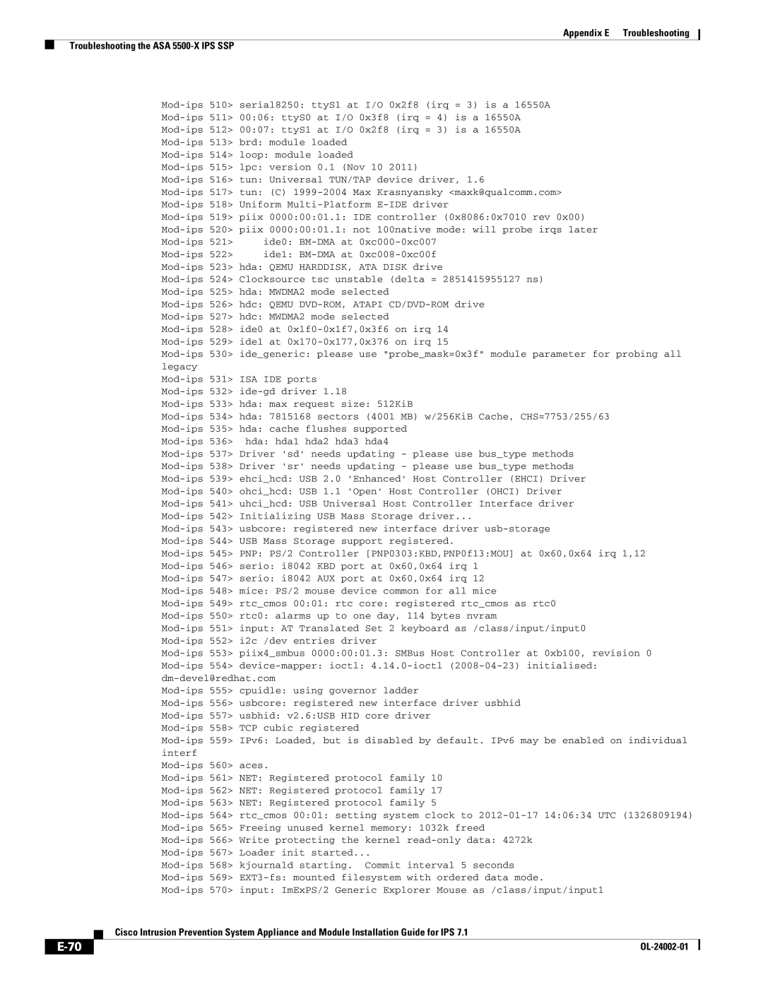 Cisco Systems IPS4520K9 manual Legacy 