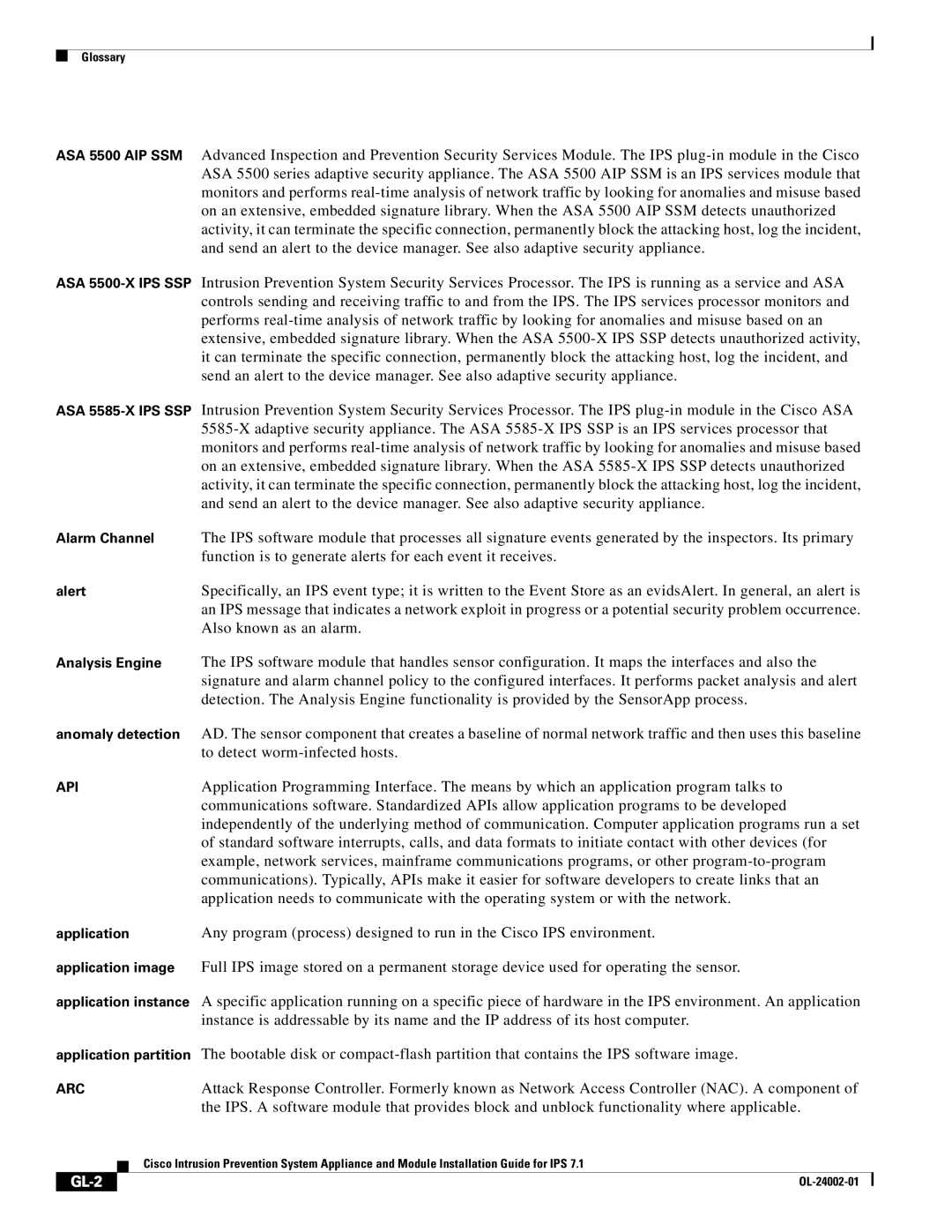 Cisco Systems IPS4520K9 manual To detect worm-infected hosts, GL-2 