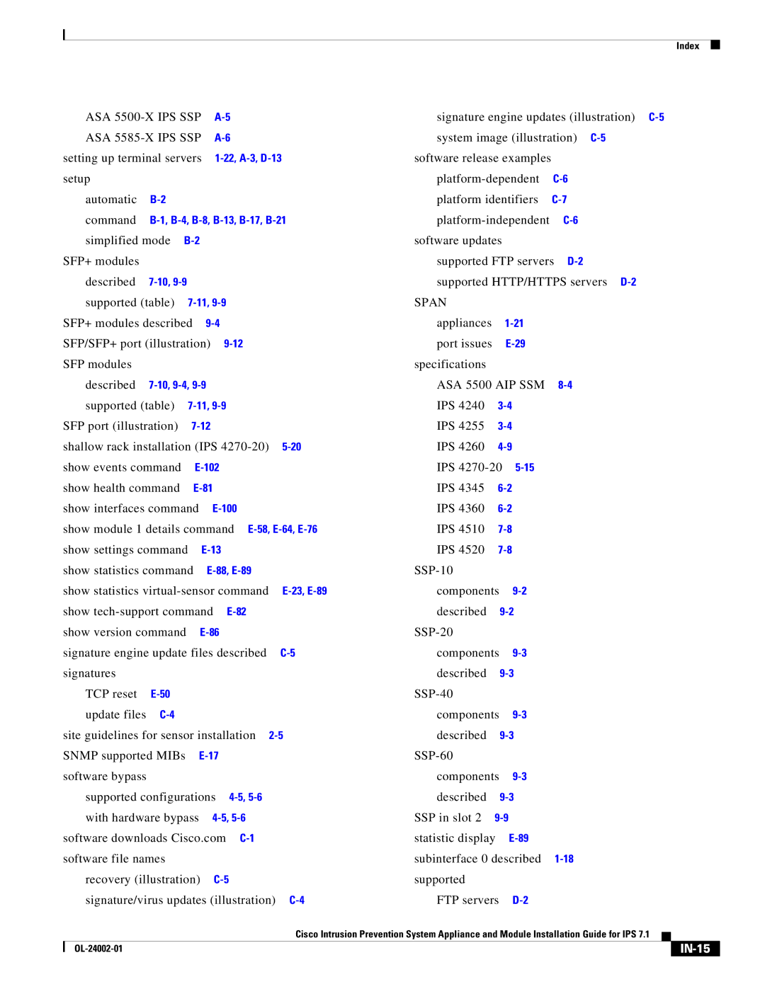 Cisco Systems IPS4520K9 manual Show statistics virtual-sensor command, With hardware bypass, IN-15 