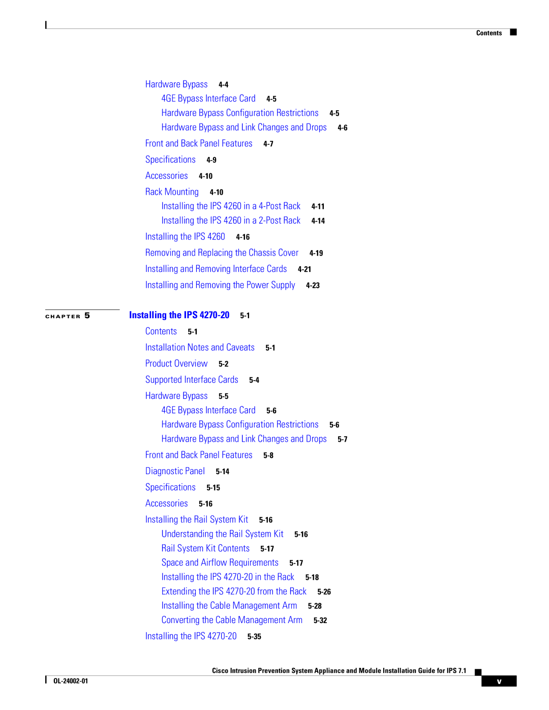 Cisco Systems IPS4520K9 manual Accessories 