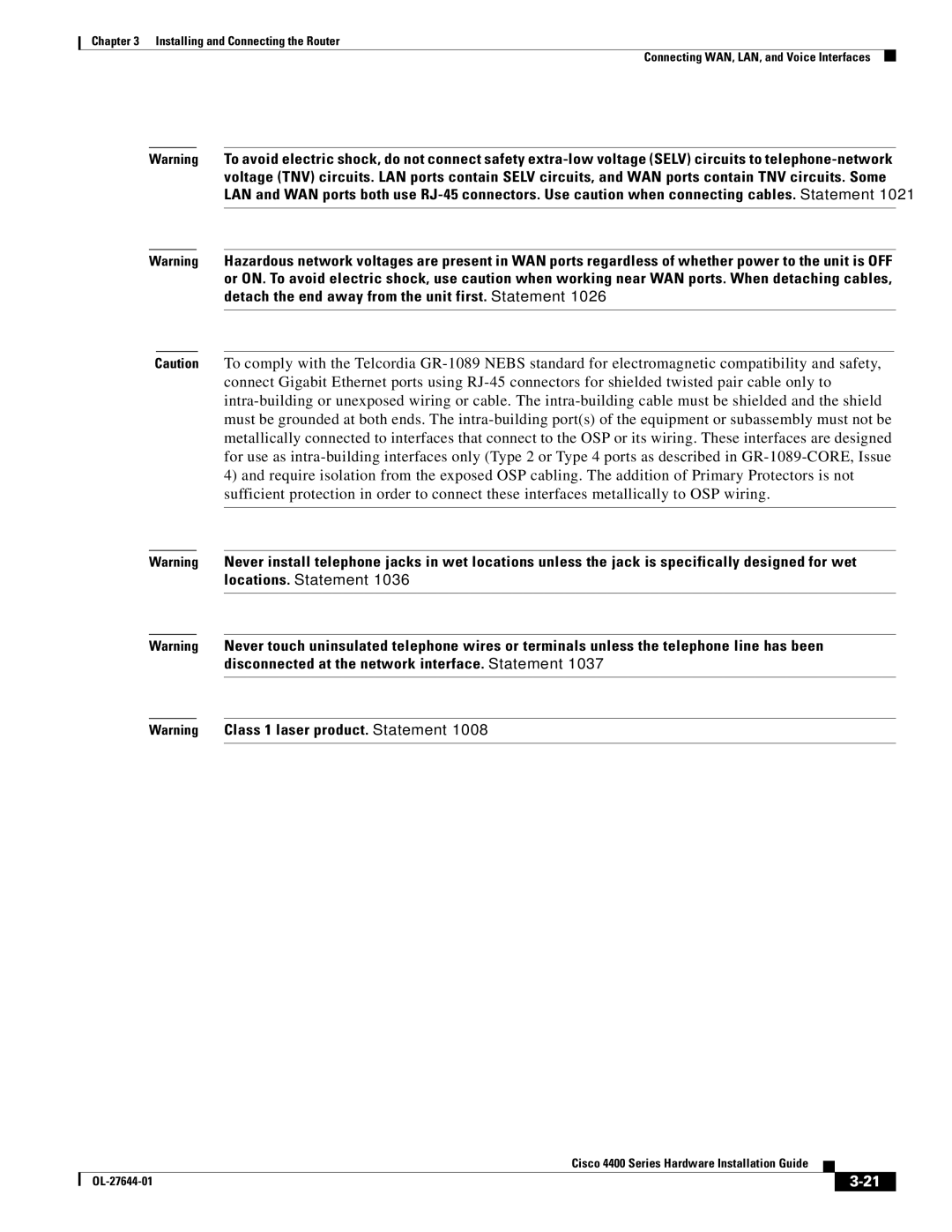 Cisco Systems ISR4451XK9 manual OL-27644-01 