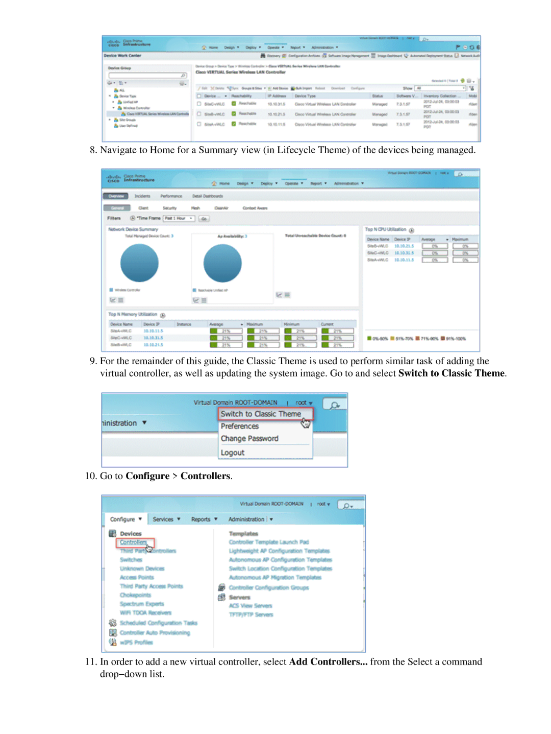 Cisco Systems LAIRCTVM5K9 manual Go to Configure Controllers 