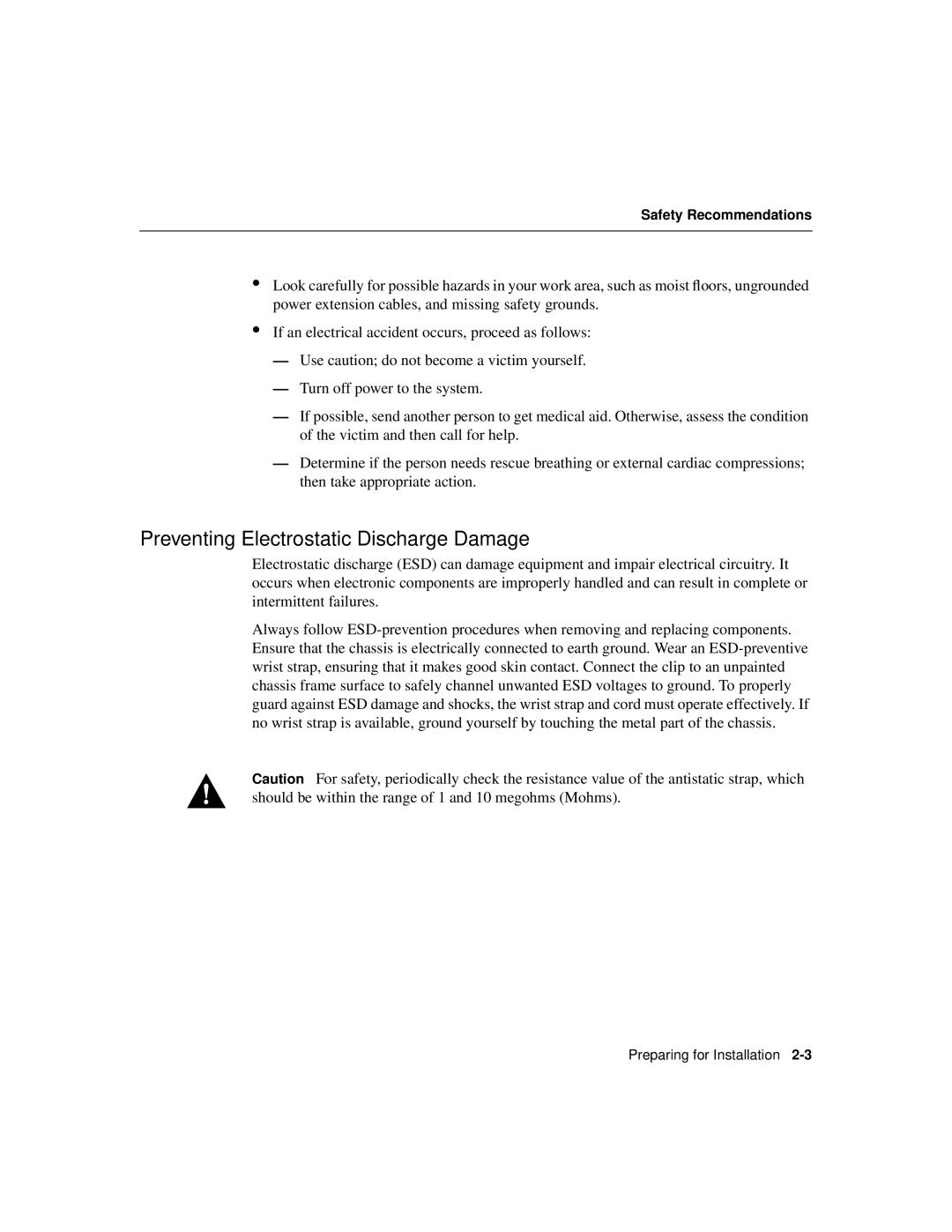 Cisco Systems LightStream 100 manual Preventing Electrostatic Discharge Damage 