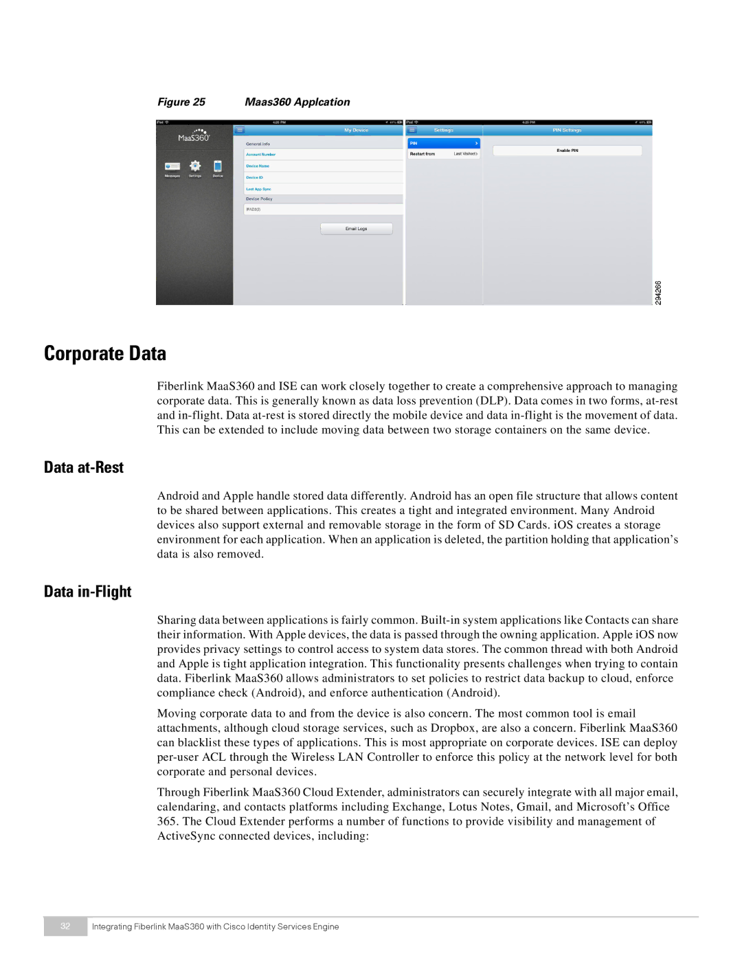 Cisco Systems MaaS360 manual Corporate Data, Data at-Rest 