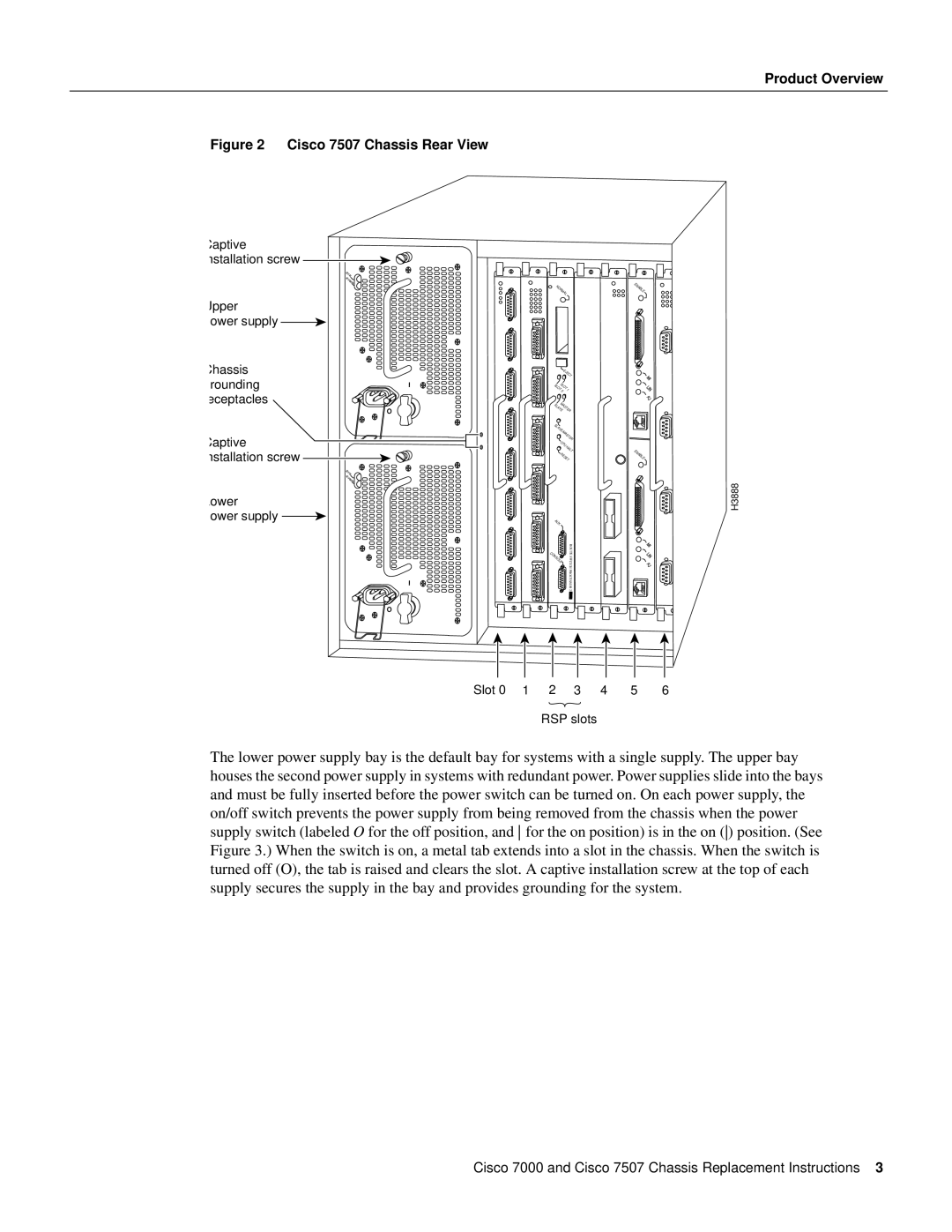 Cisco Systems CHAS-7K, MAS-7507, MAS-7K, CHAS-7507 manual Cisco 7507 Chassis Rear View 