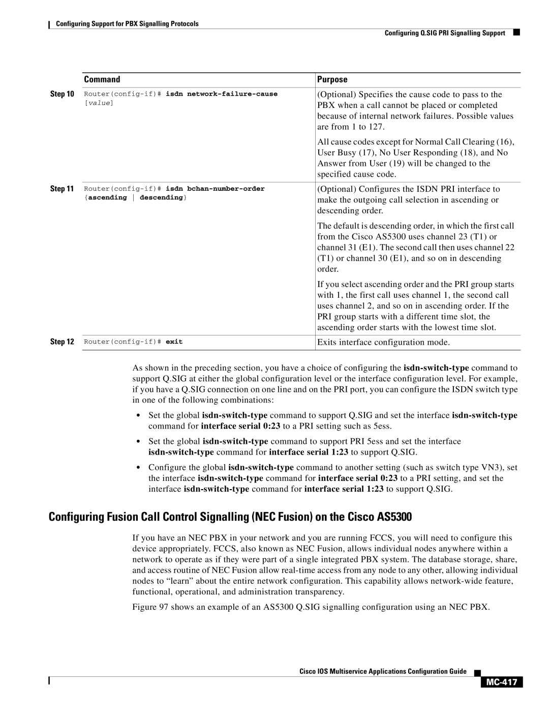 Cisco Systems MC-413 manual MC-417 