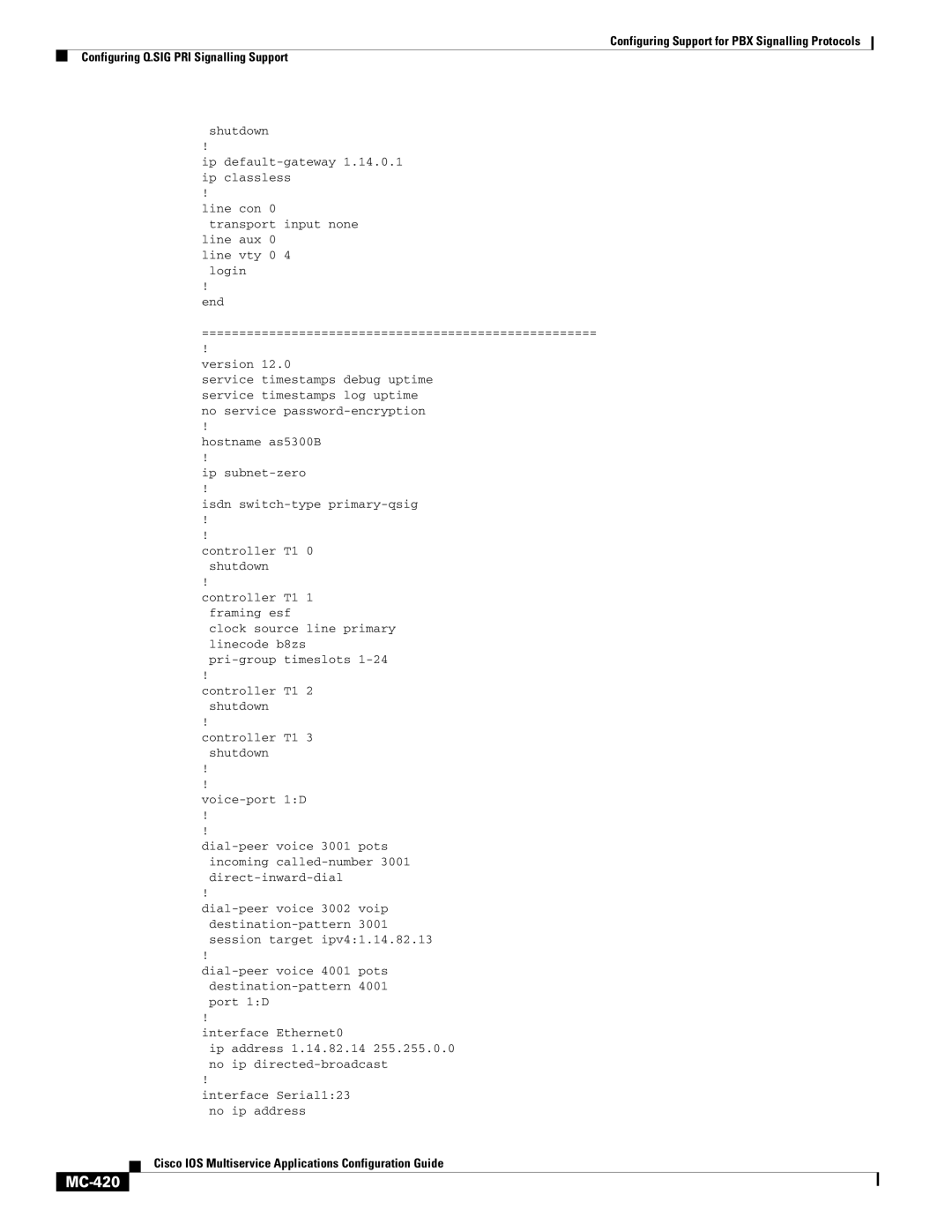 Cisco Systems MC-413 manual MC-420 