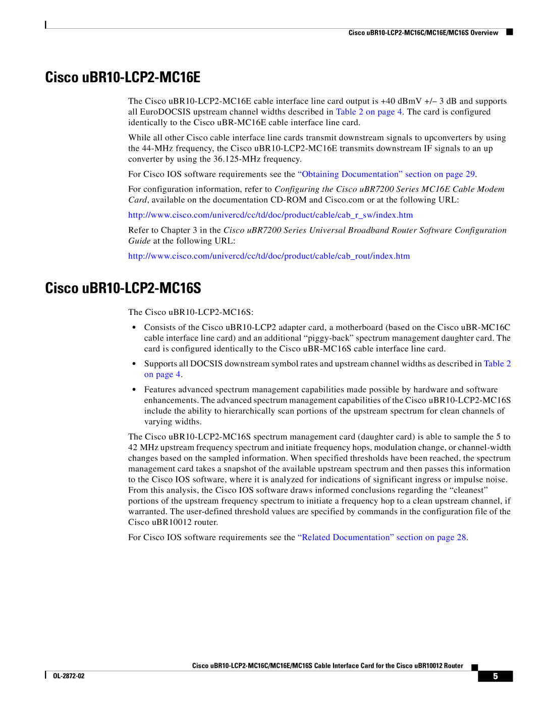 Cisco Systems uBR10-LCP2-MC16C technical specifications Cisco uBR10-LCP2-MC16E, Cisco uBR10-LCP2-MC16S 