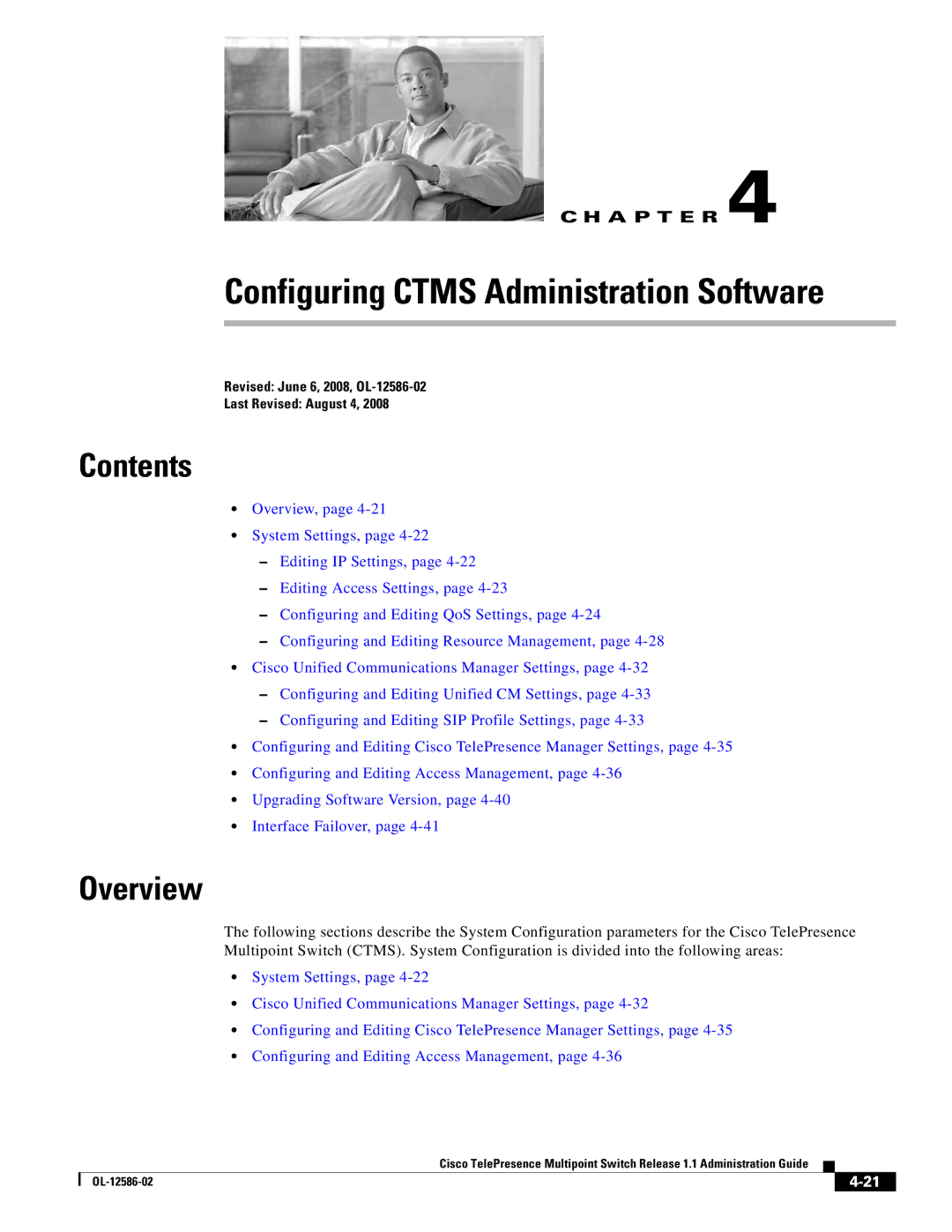 Cisco Systems MCS 7800 Series manual Configuring Ctms Administration Software 