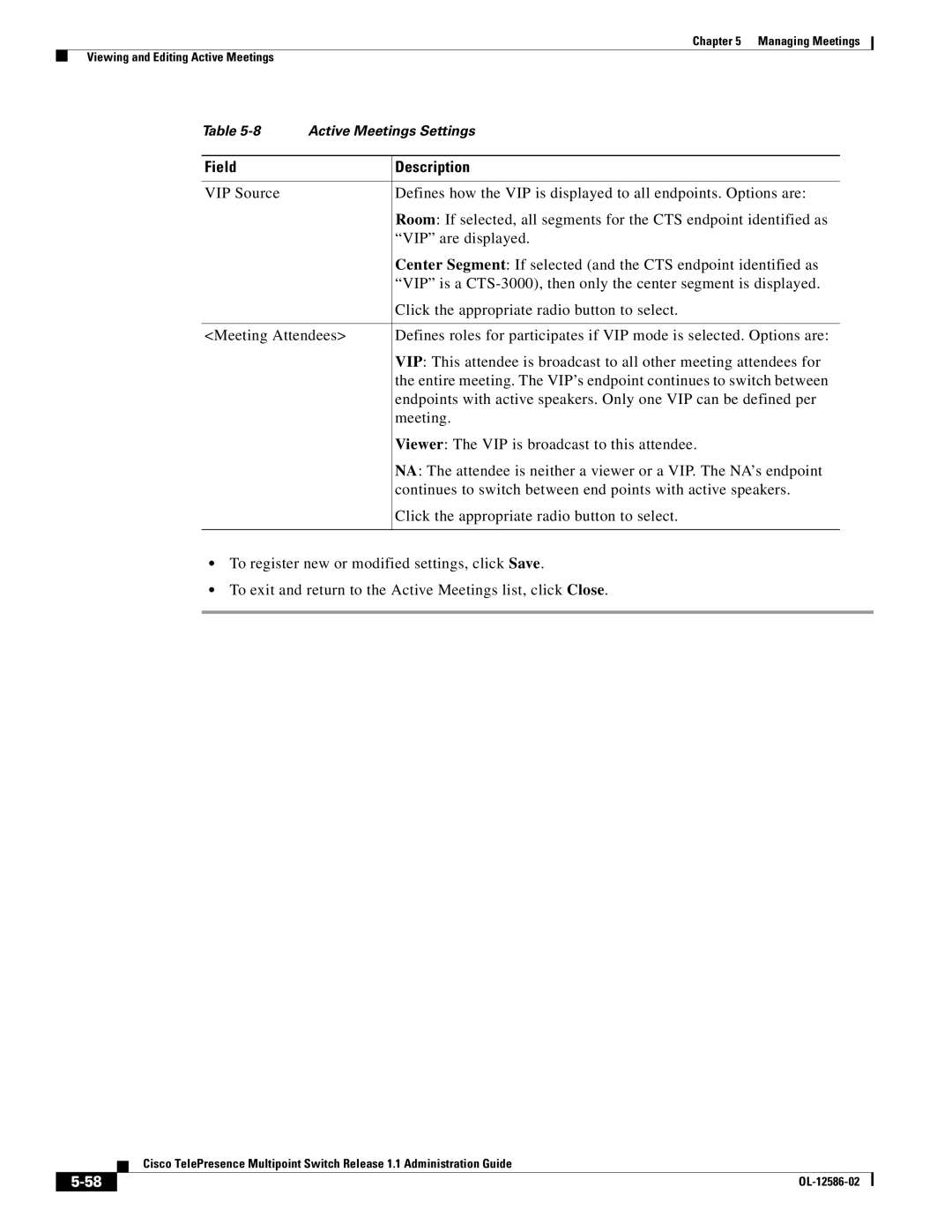 Cisco Systems MCS 7800 Series manual Field Description 