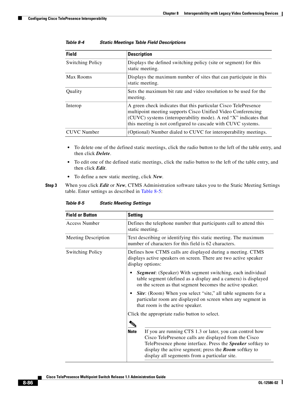 Cisco Systems MCS 7800 Series manual Setting 